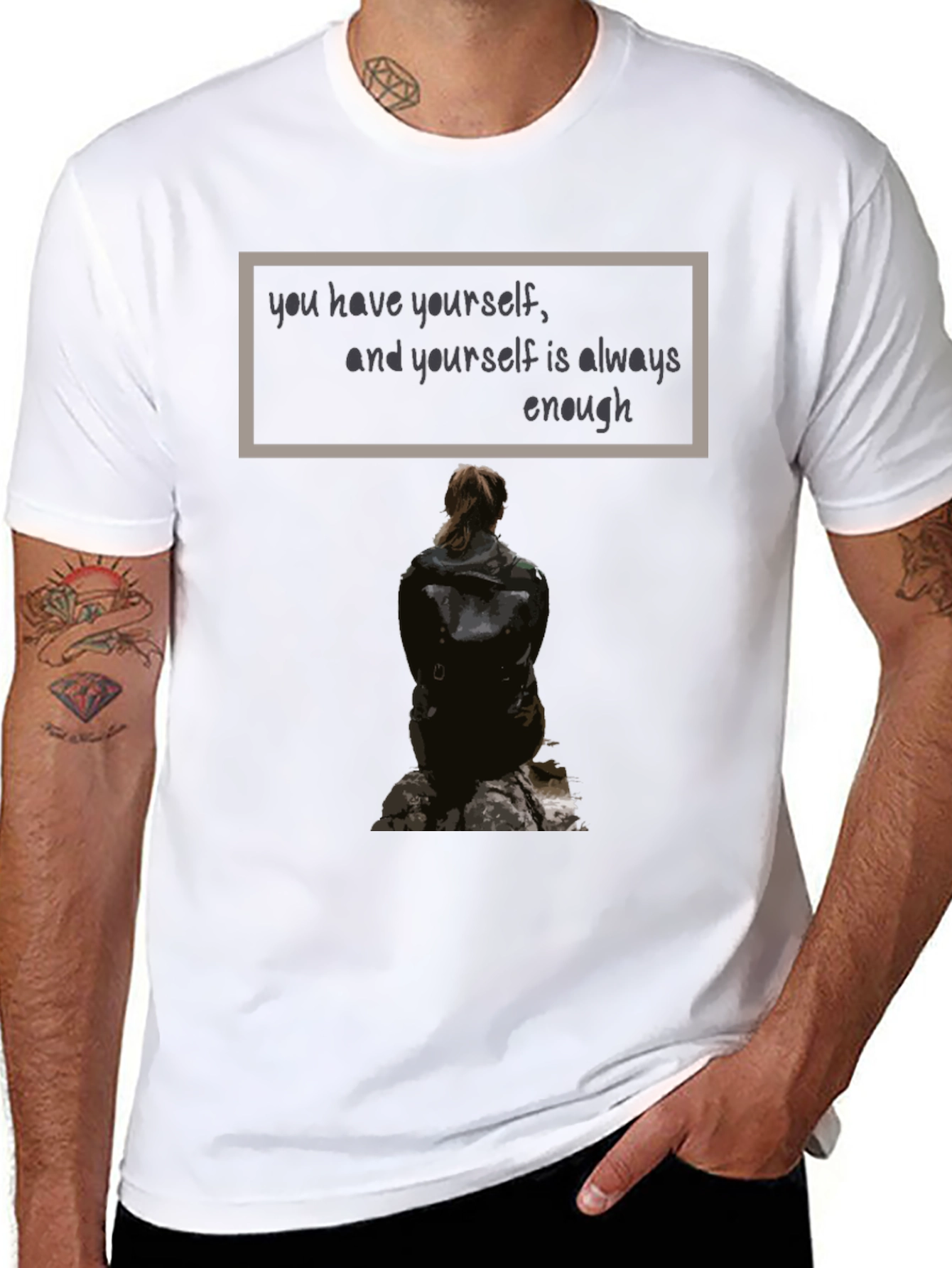 Inspirational Quote Graphic T-Shirt - Unisex Black Tee