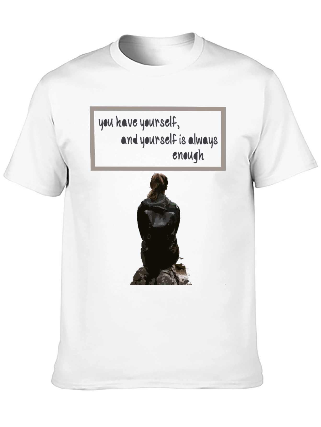 Inspirational Quote Graphic T-Shirt - Unisex Black Tee