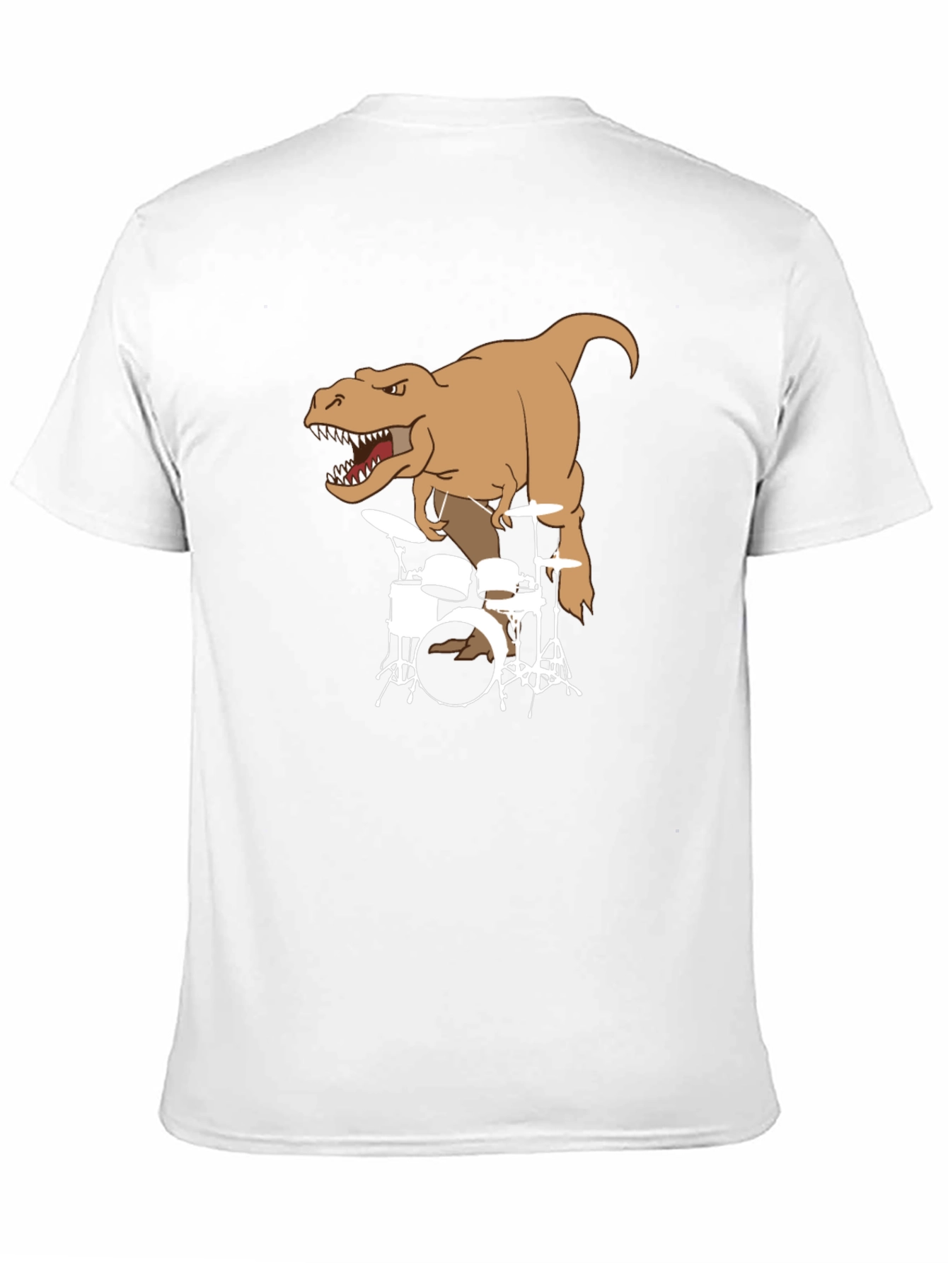 T-Rex Drummer Graphic Print T-Shirt