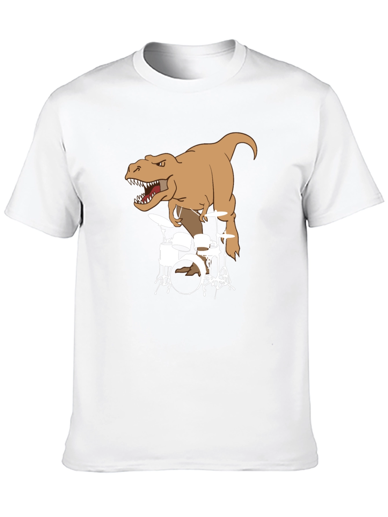 T-Rex Drummer Graphic Print T-Shirt