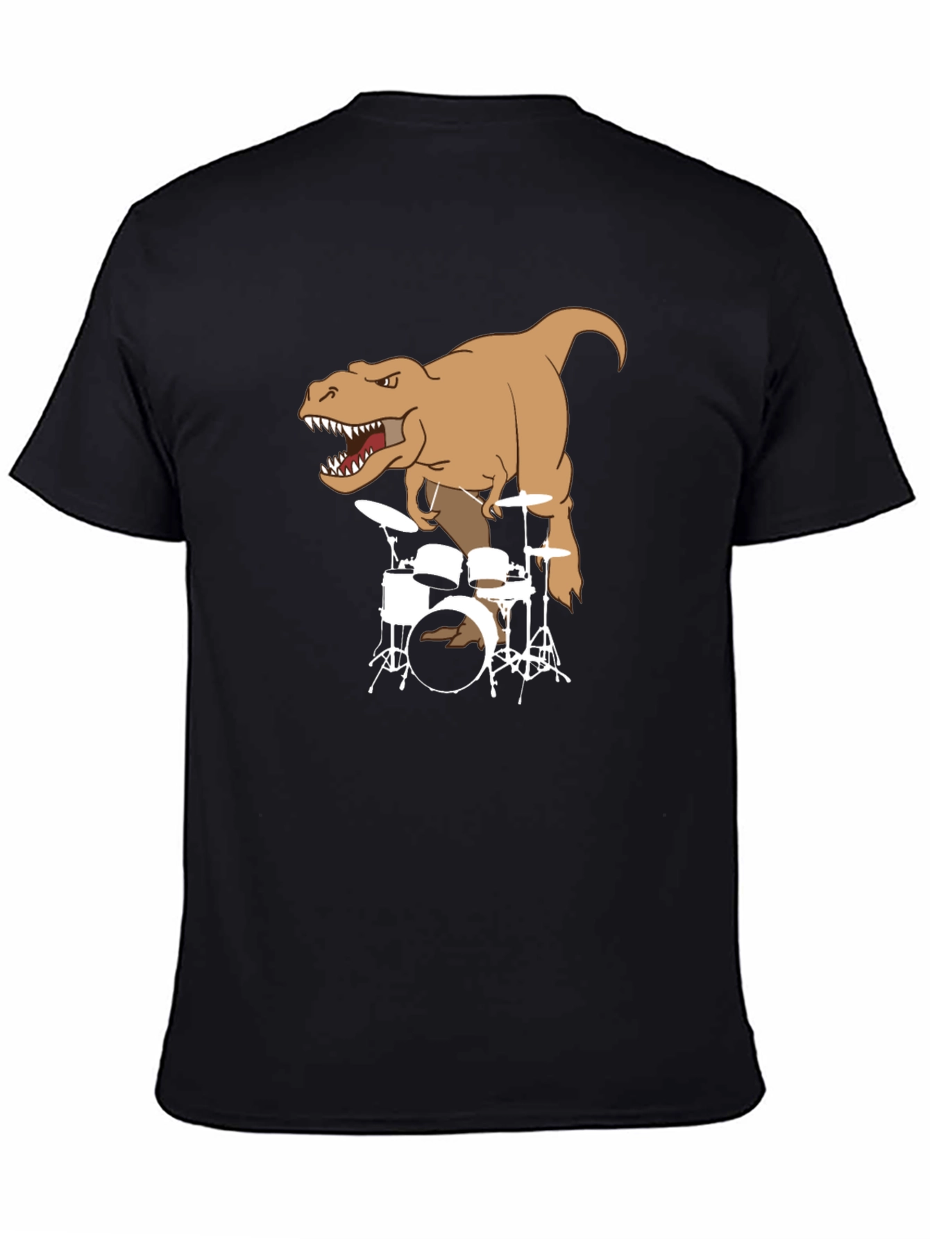 T-Rex Drummer Graphic Print T-Shirt
