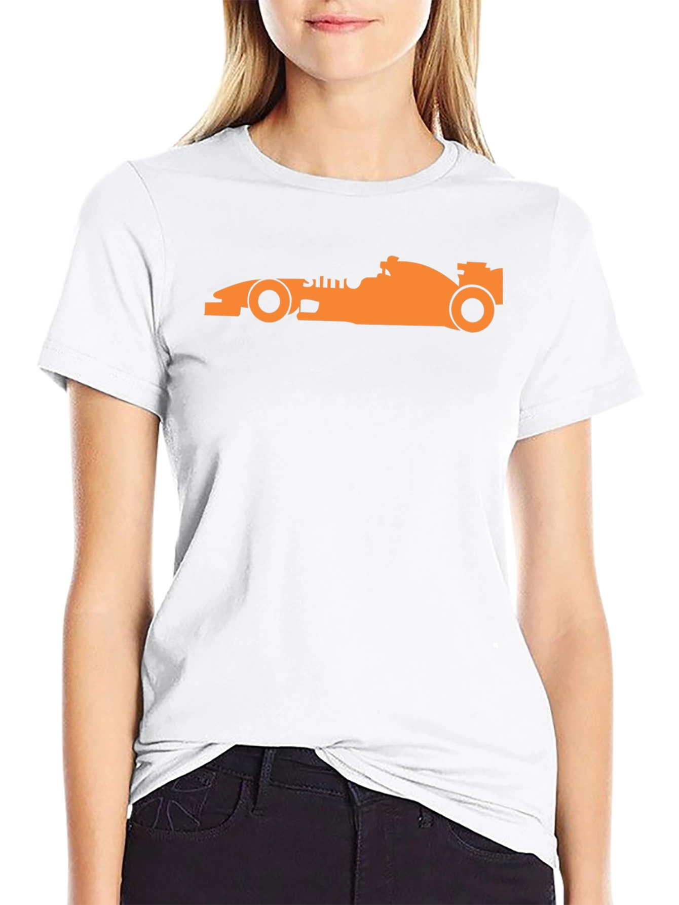 Orange Formula 1 Car Silhouette Tee