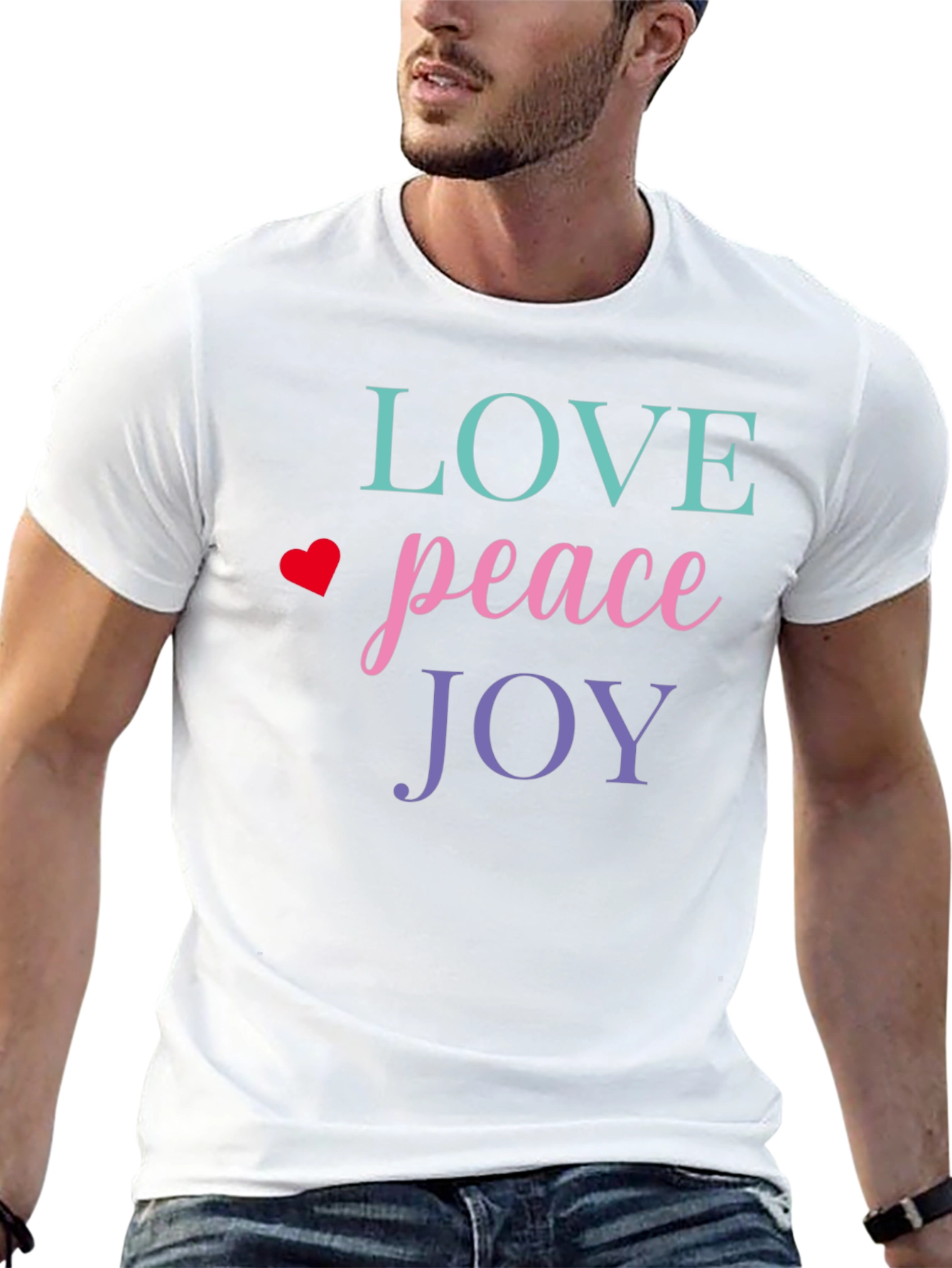 Love Peace Joy Graphic Tee - Inspirational T-Shirt