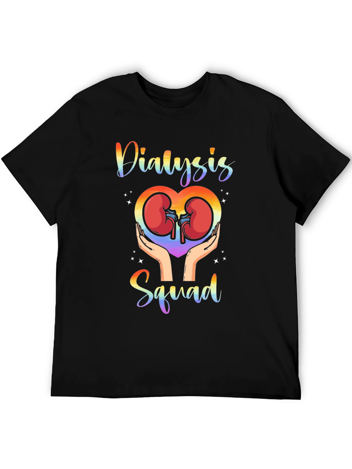 Dialysis Squad Rainbow T-Shirt Kidney Support Tee