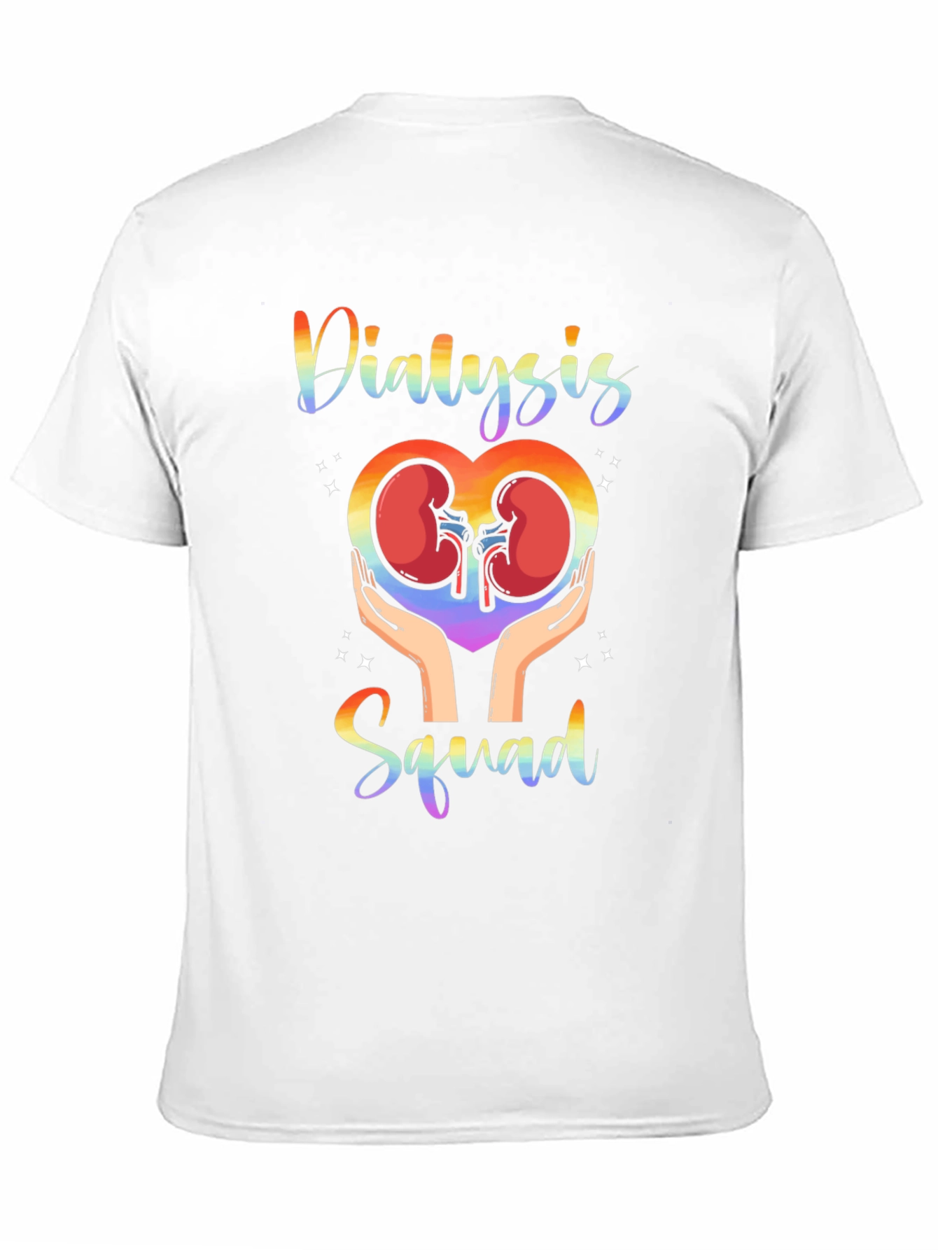 Dialysis Squad Rainbow T-Shirt Kidney Support Tee