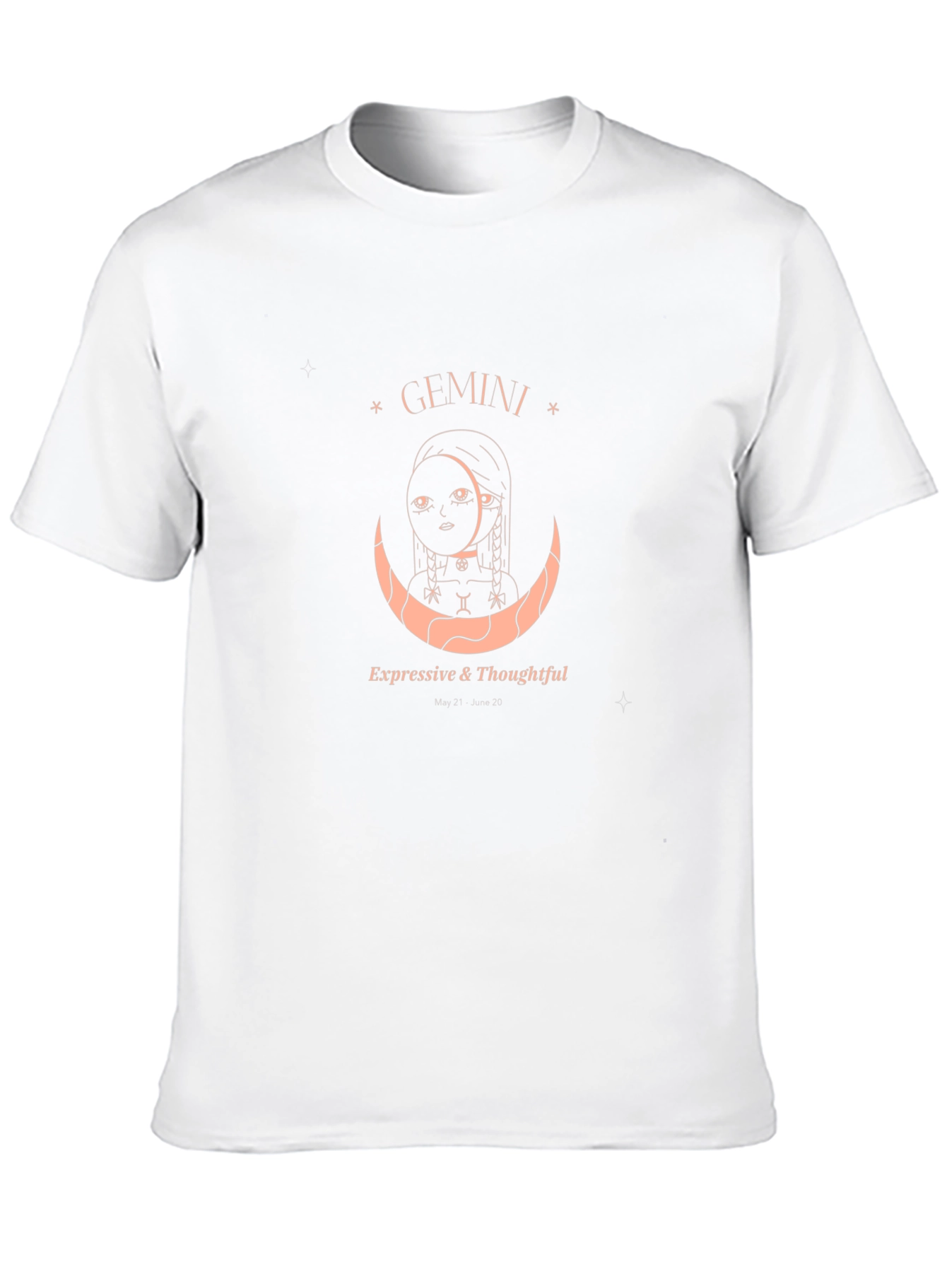 Gemini Zodiac T-Shirt - Expressive & Thoughtful