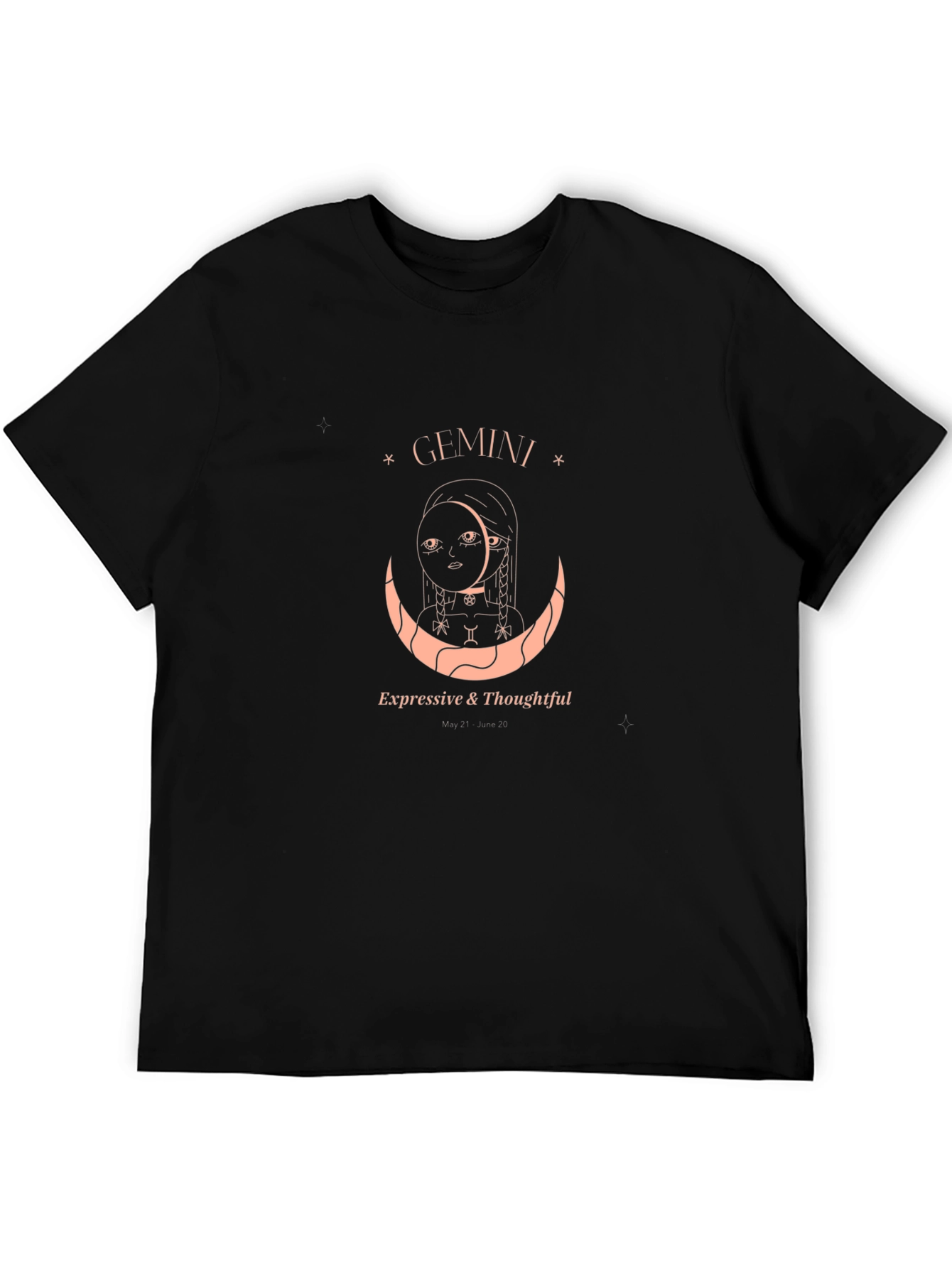 Gemini Zodiac T-Shirt - Expressive & Thoughtful