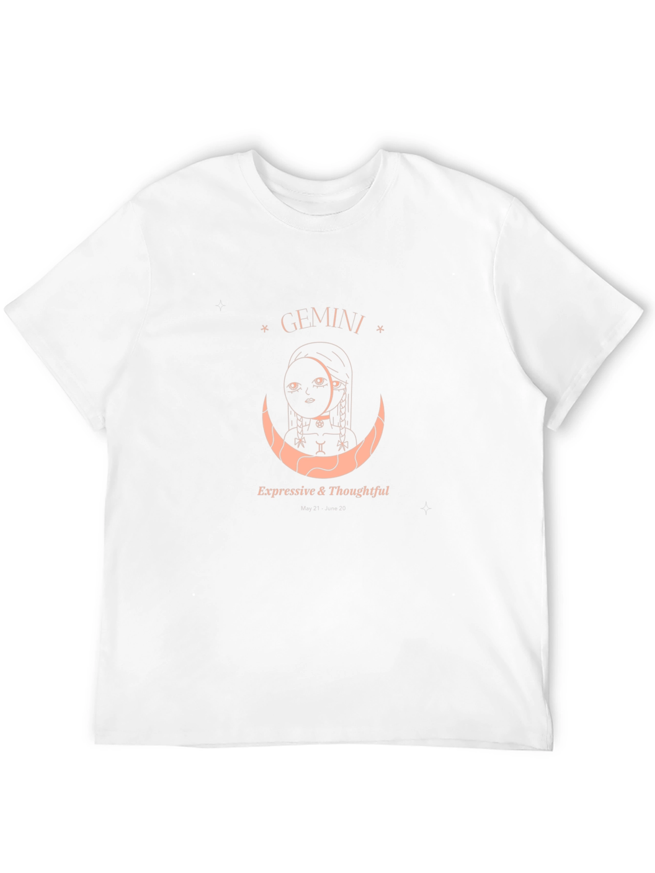 Gemini Zodiac T-Shirt - Expressive & Thoughtful