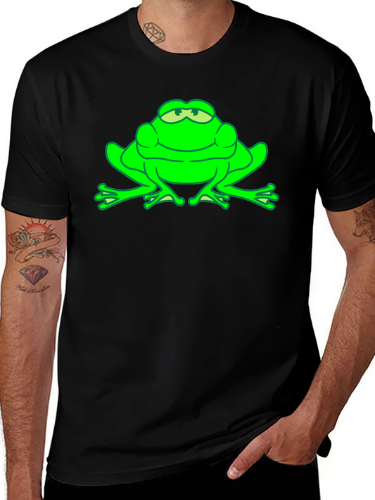 Green Frog Graphic Tee - Funny Animal T-Shirt