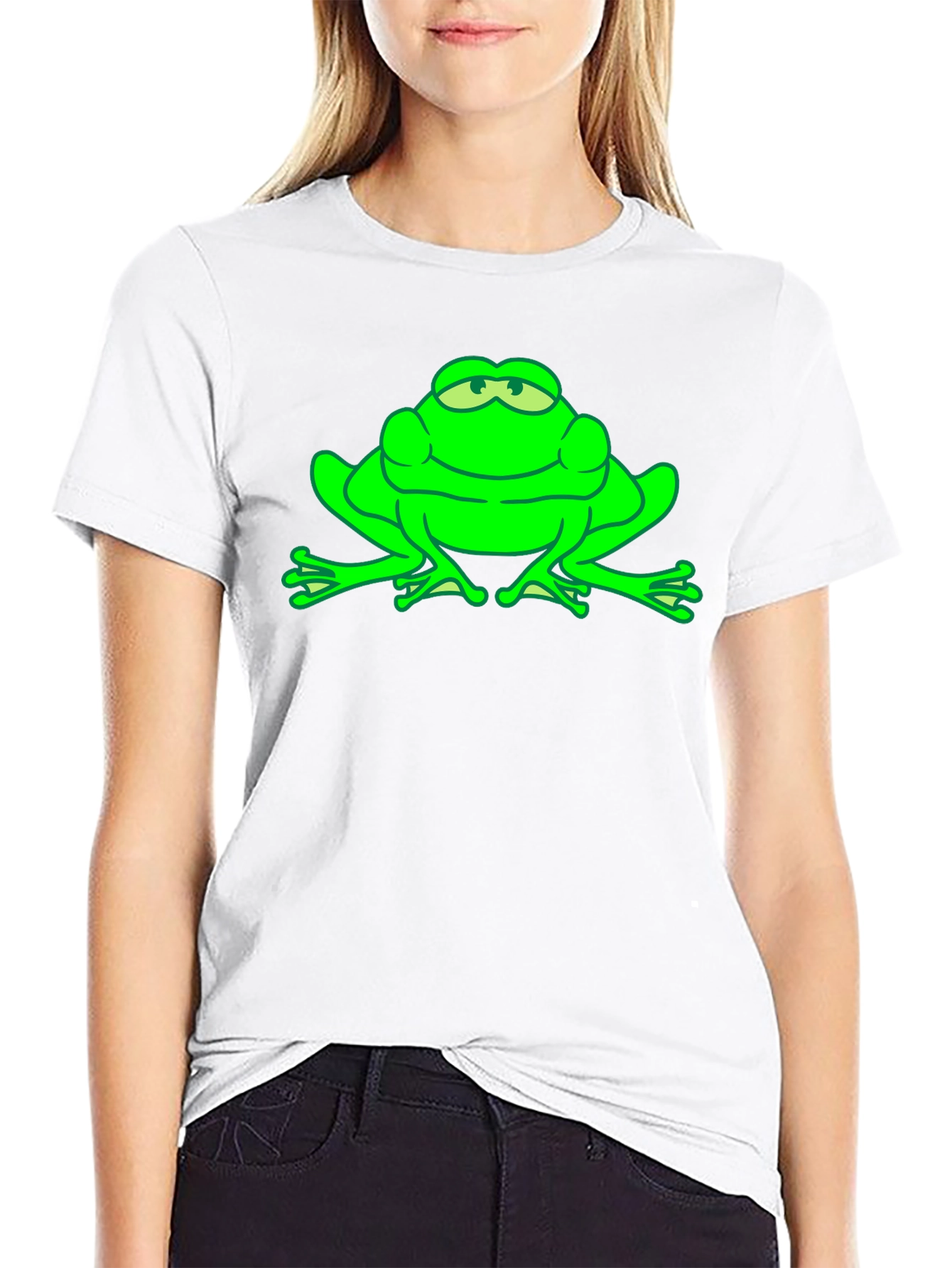 Green Frog Graphic Tee - Funny Animal T-Shirt