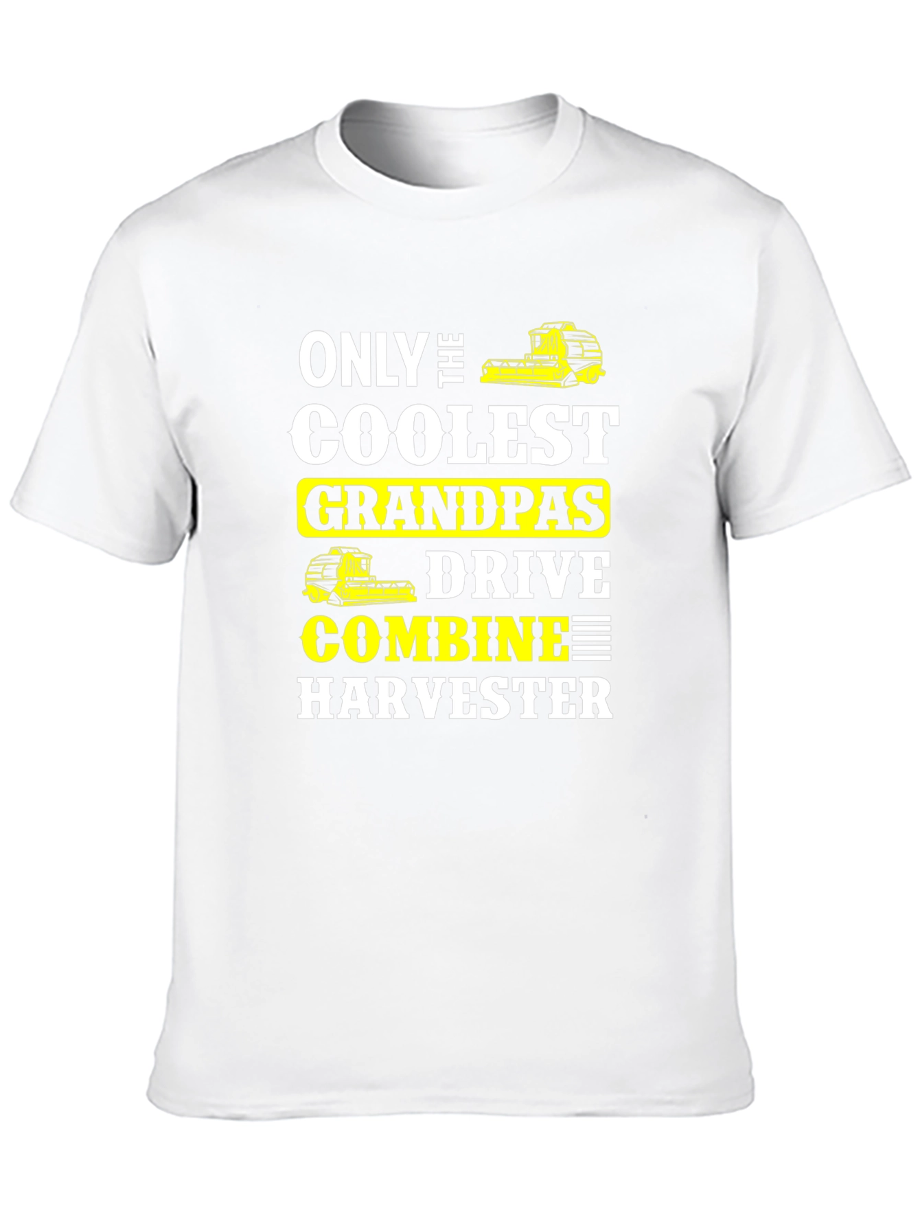Coolest Grandpas Drive Combine Harvester T-Shirt