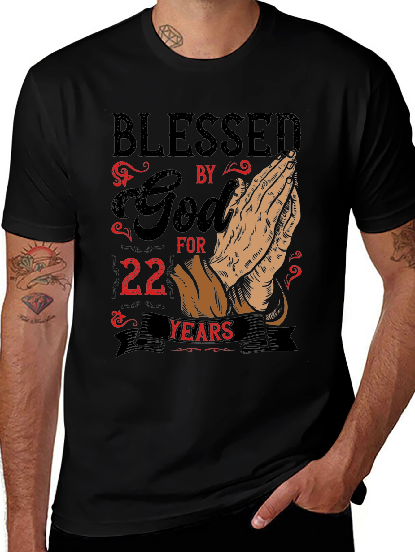 Blessed by God 22 Years T-Shirt