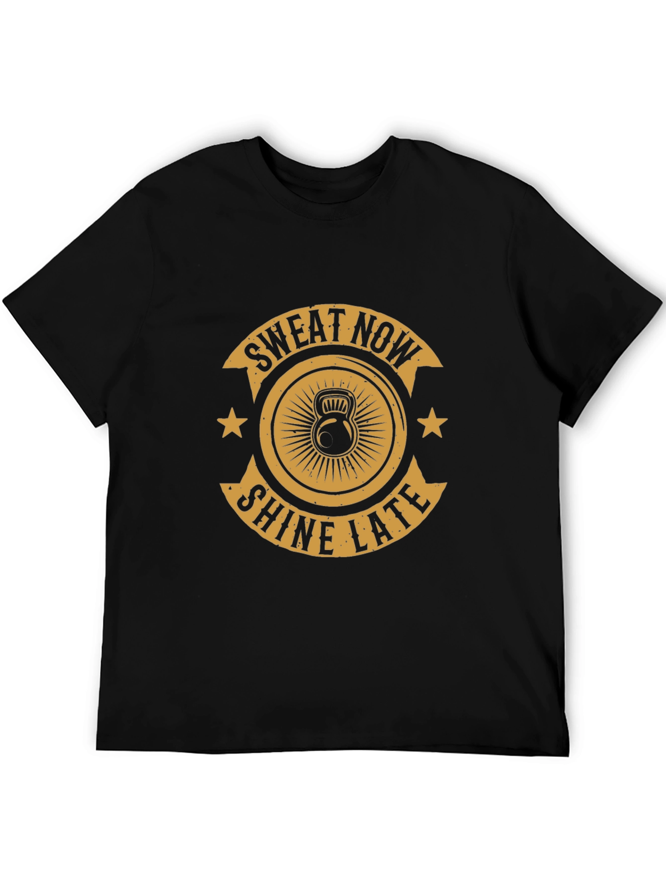 Sweat Now Shine Later Black Graphic Tee