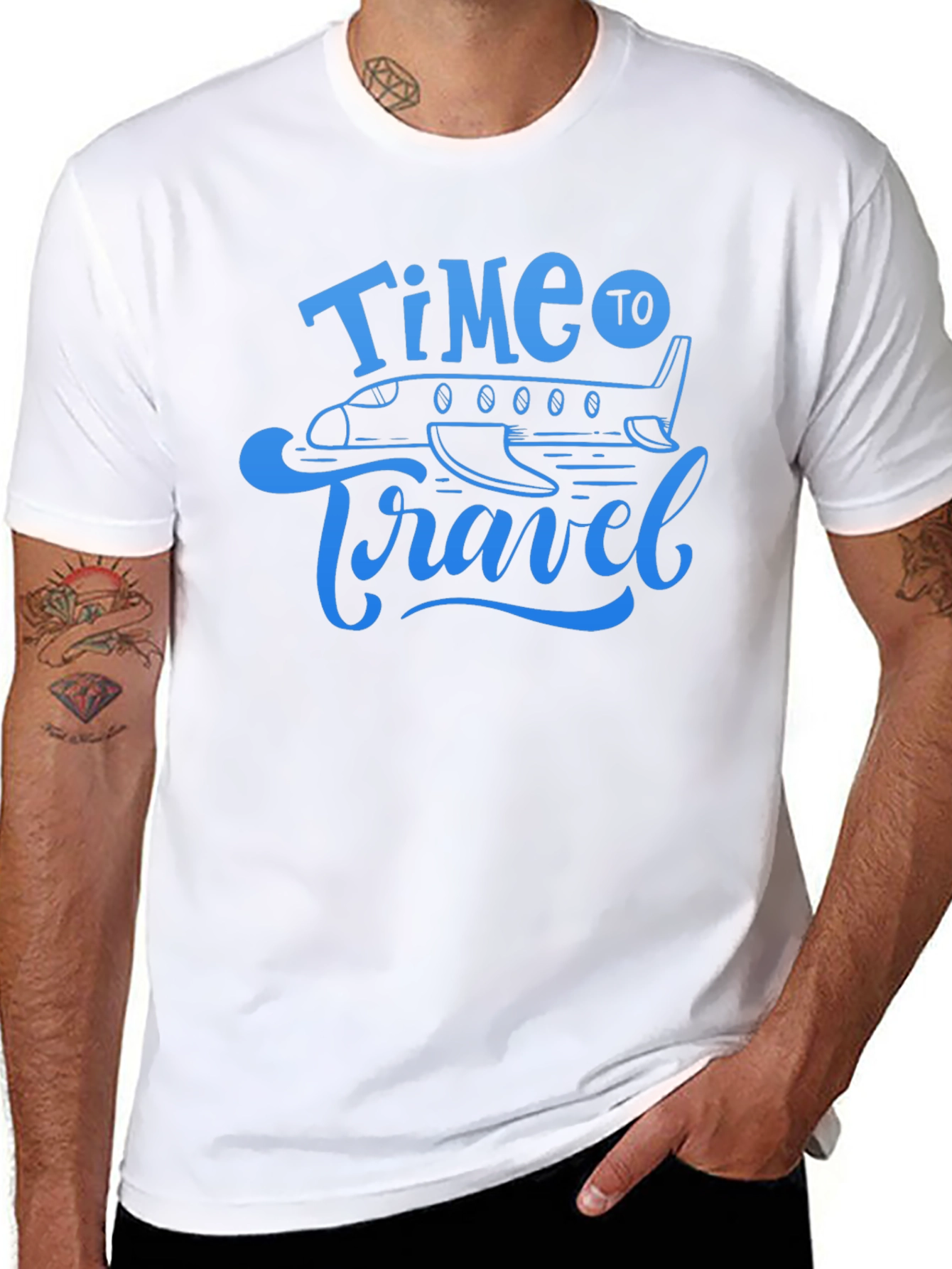Time to Travel T-Shirt - Airplane Graphic Tee