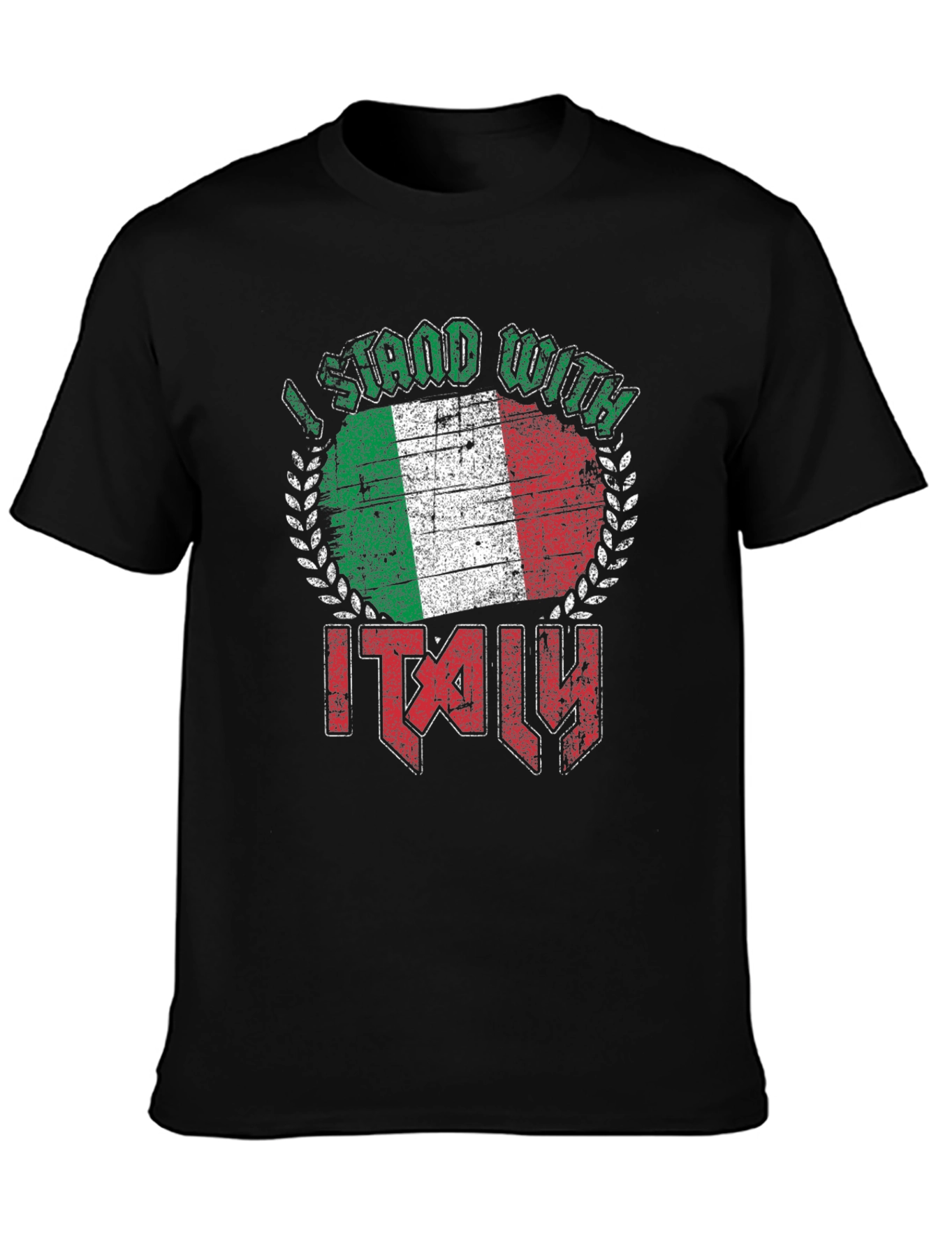 I Stand With Italy Flag Graphic T-Shirt