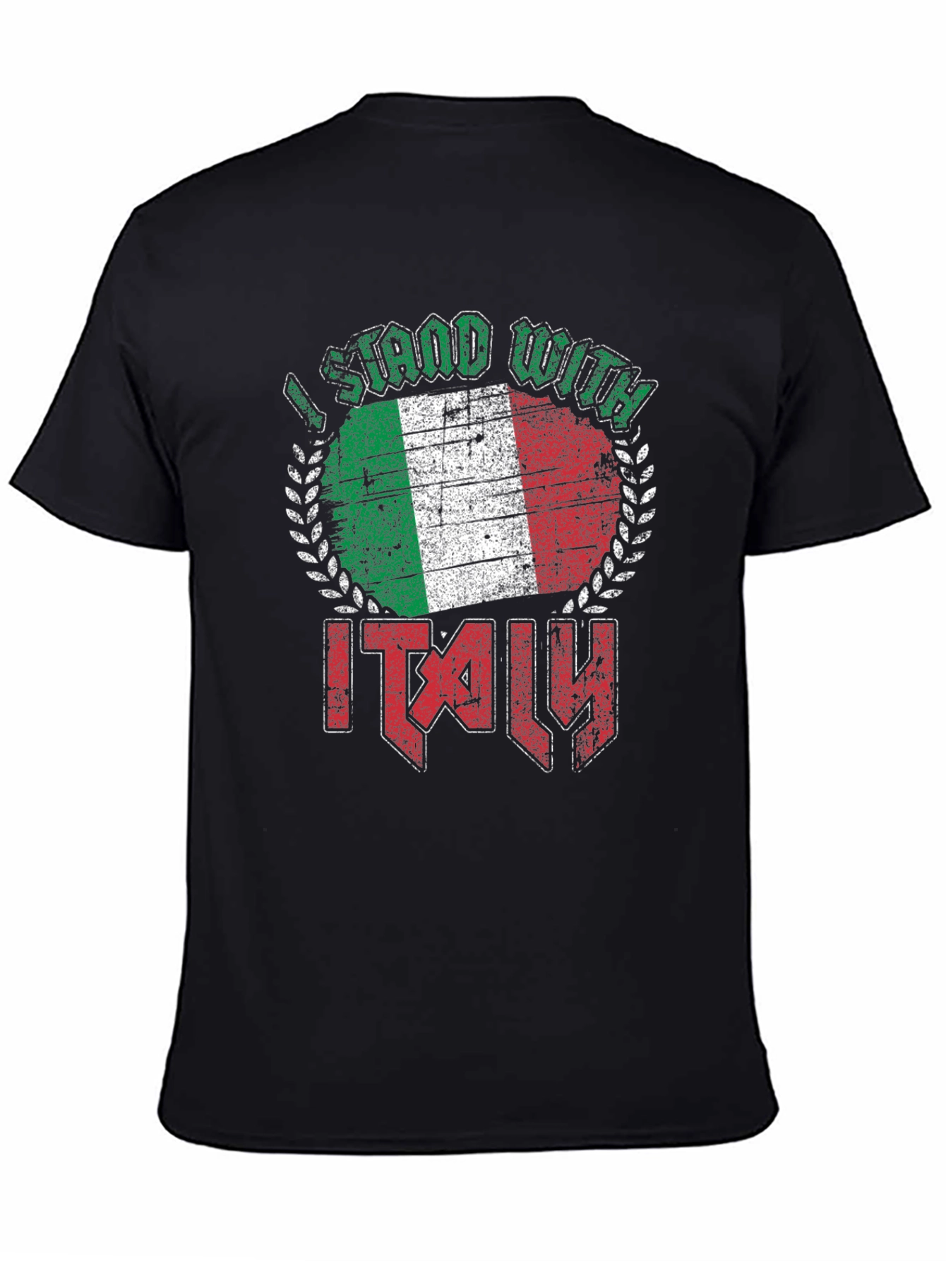 I Stand With Italy Flag Graphic T-Shirt