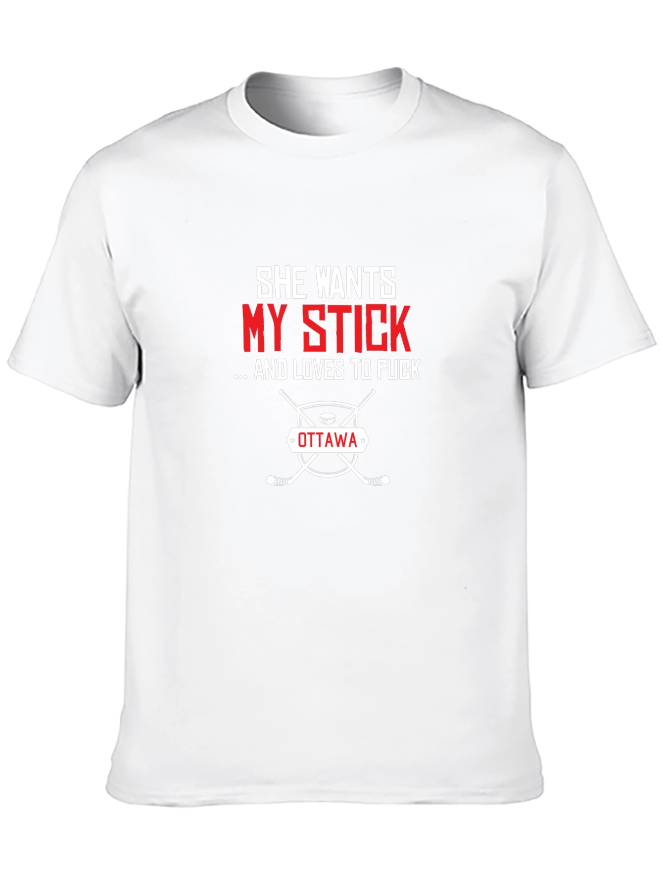 She Wants My Stick Ottawa Hockey T-Shirt