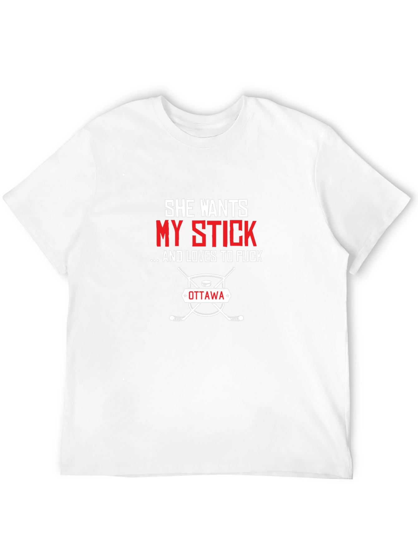 She Wants My Stick Ottawa Hockey T-Shirt