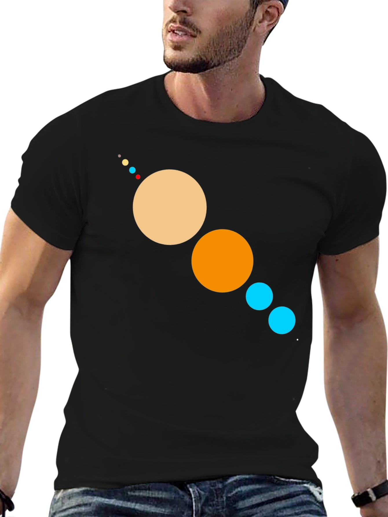 Planetary System Graphic Black T-Shirt