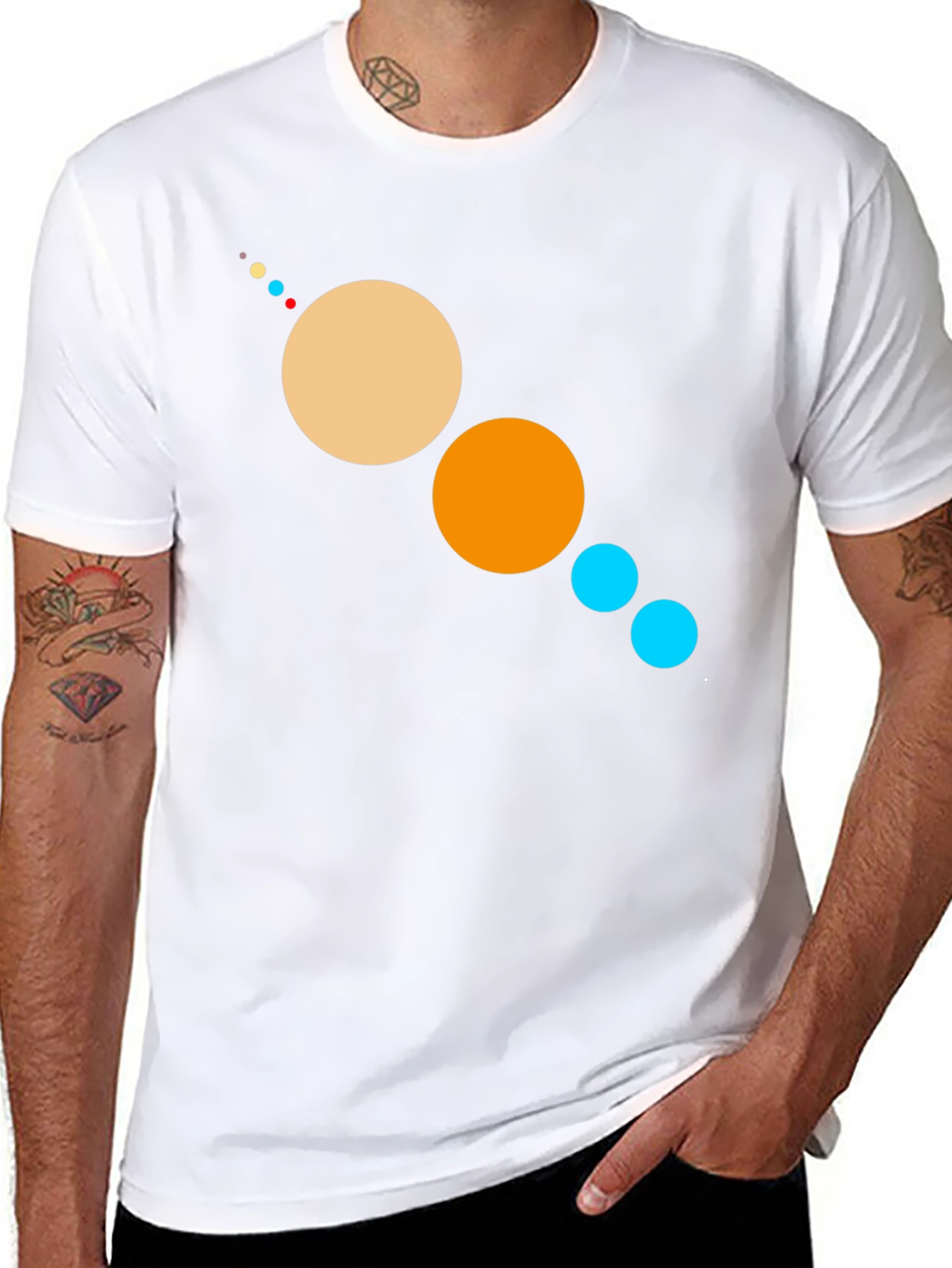 Planetary System Graphic Black T-Shirt