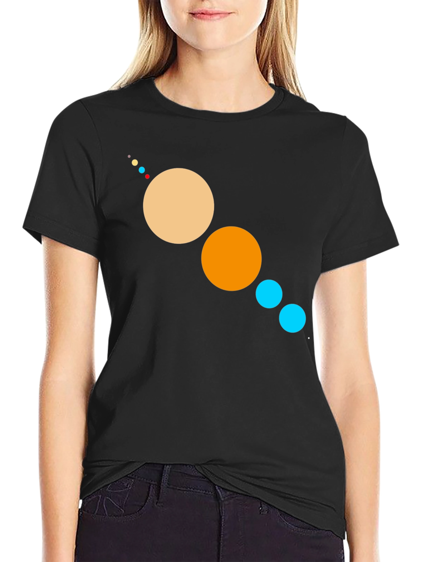 Planetary System Graphic Black T-Shirt