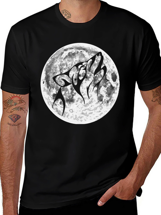 Wolf Moon Graphic Tee - Mens Black T-Shirt