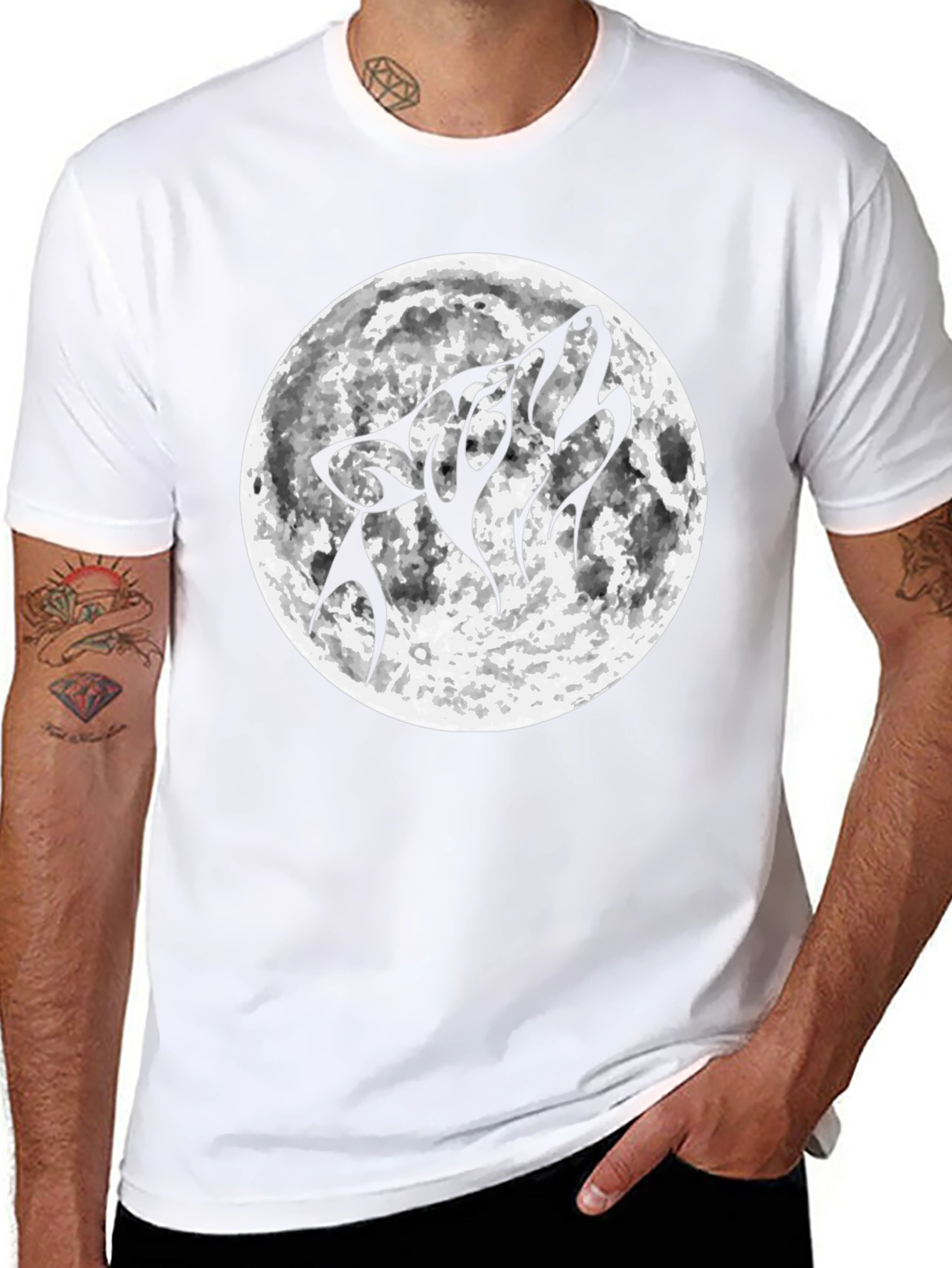 Wolf Moon Graphic Tee - Mens Black T-Shirt