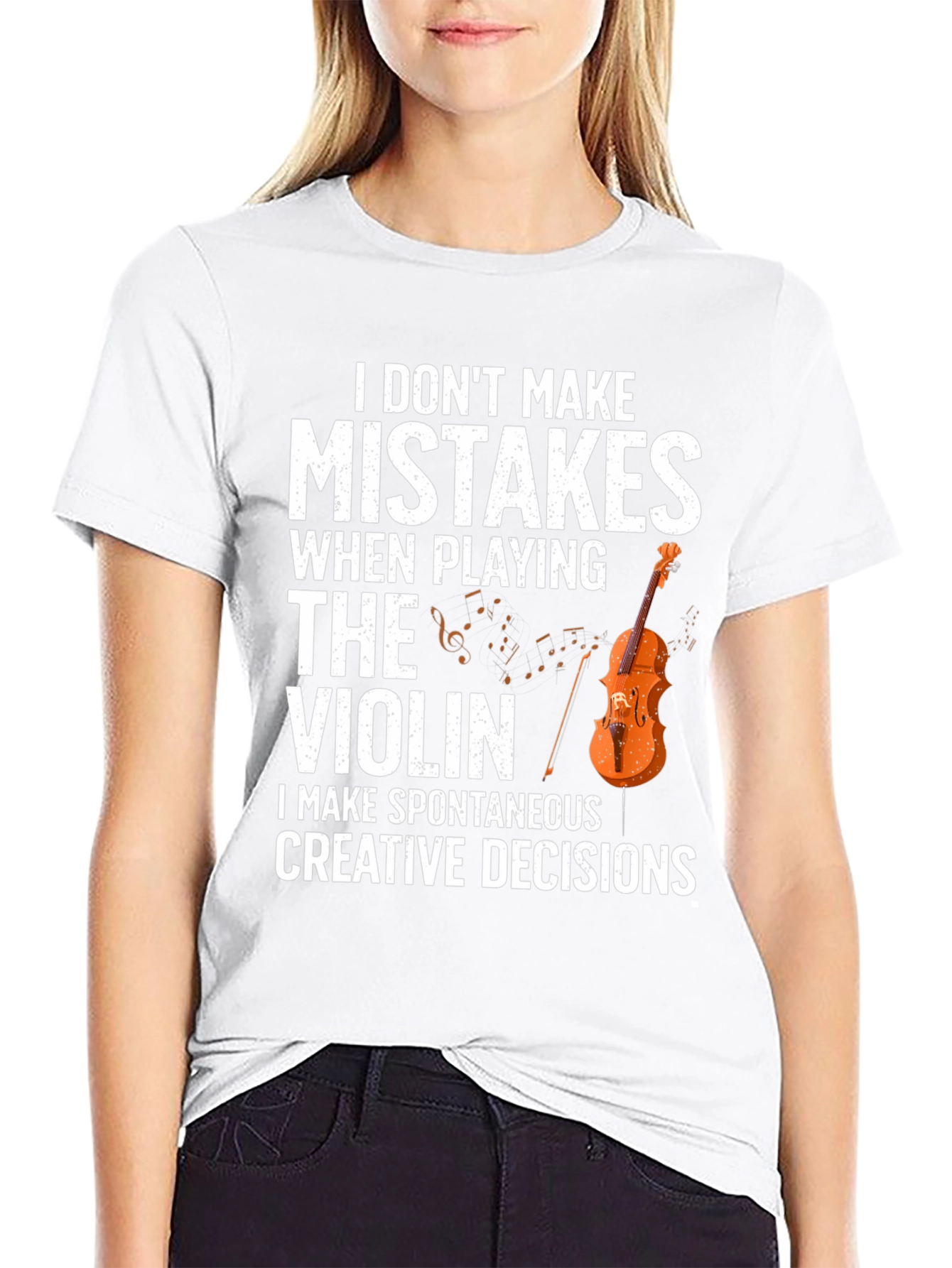 Funny Violinist T-Shirt - I Dont Make Mistakes