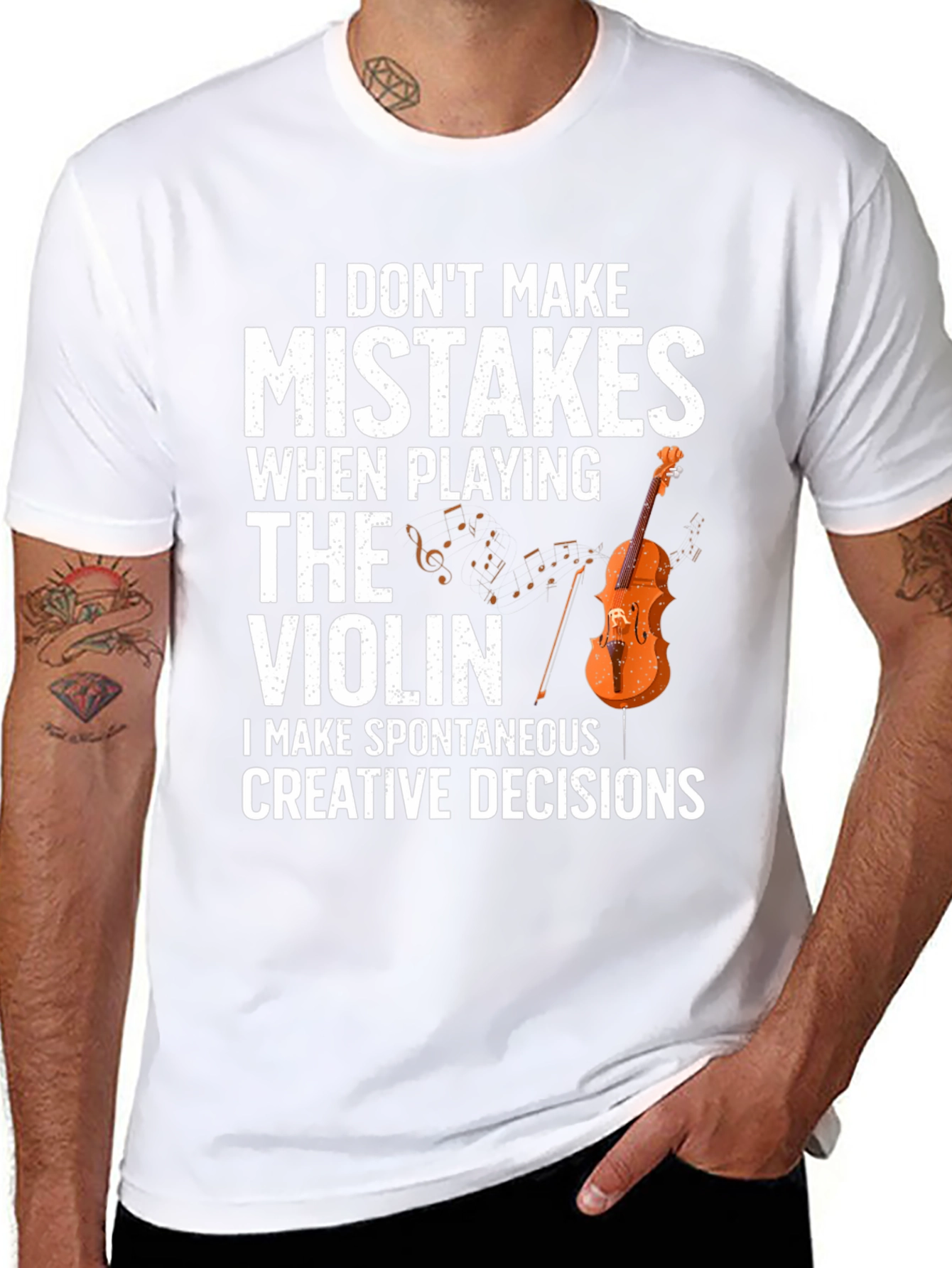 Funny Violinist T-Shirt - I Dont Make Mistakes
