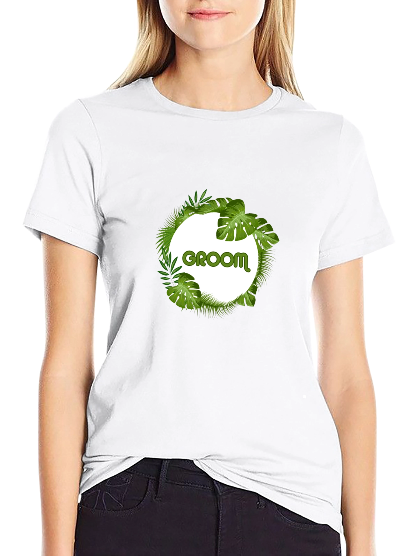 Groom Tropical Leaf T-Shirt