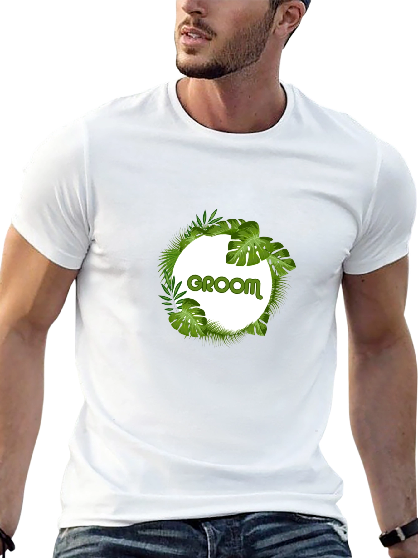 Groom Tropical Leaf T-Shirt