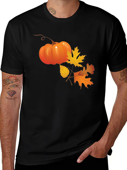 Autumn Pumpkin & Leaves Graphic Tee