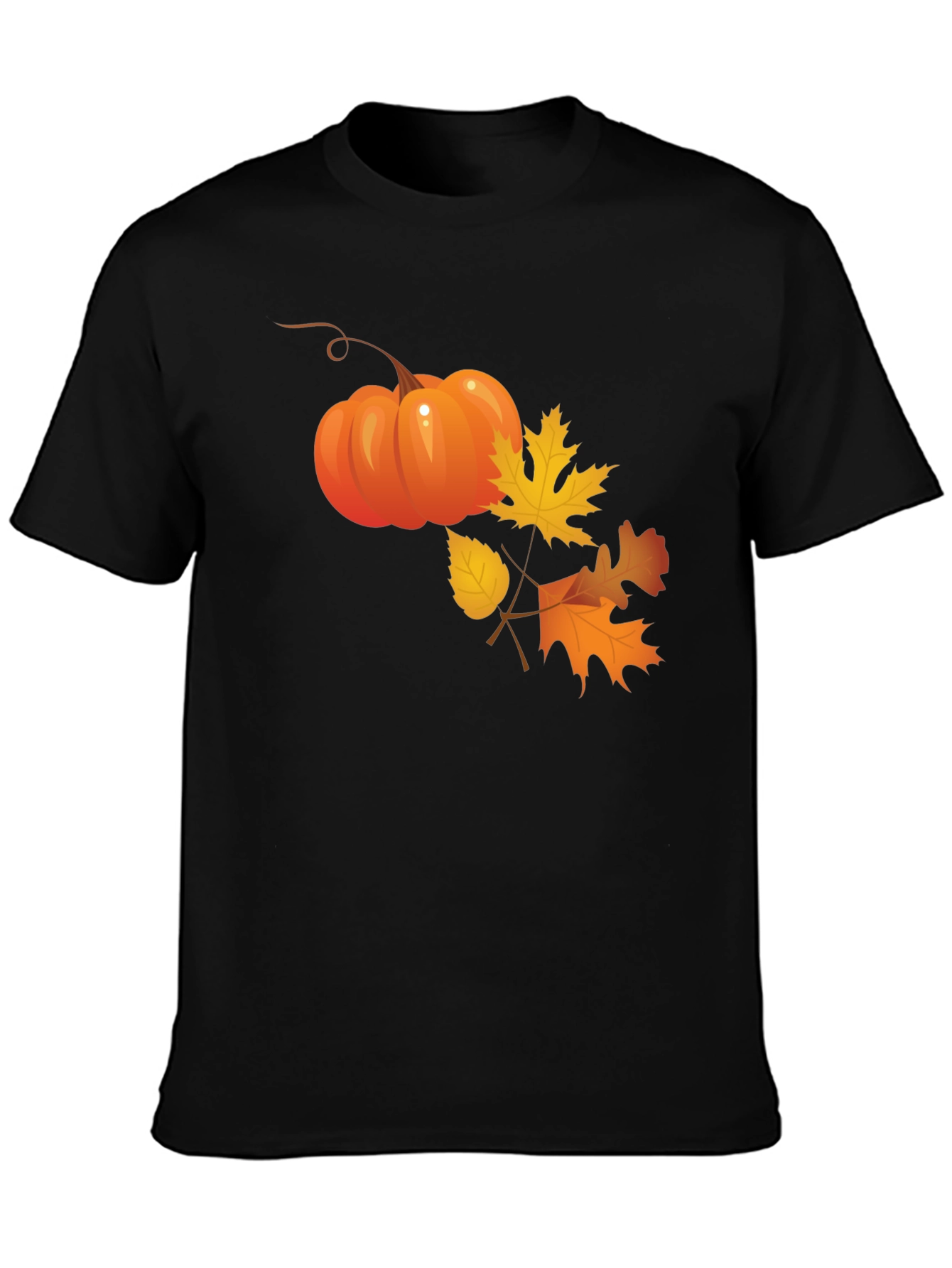 Autumn Pumpkin & Leaves Graphic Tee