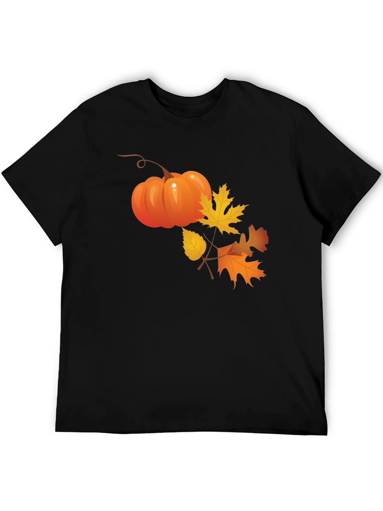 Autumn Pumpkin & Leaves Graphic Tee