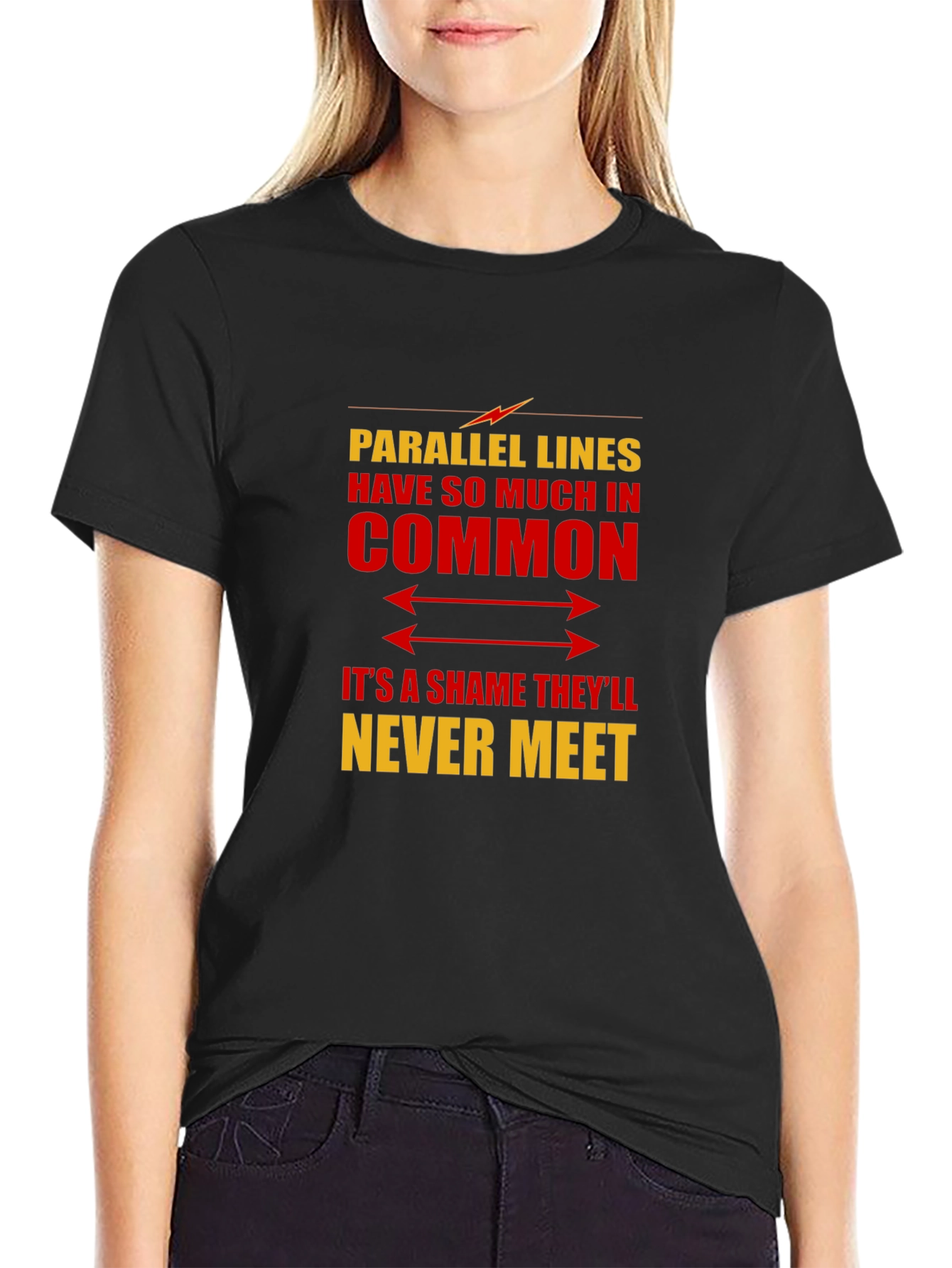Parallel Lines Humor Graphic T-Shirt