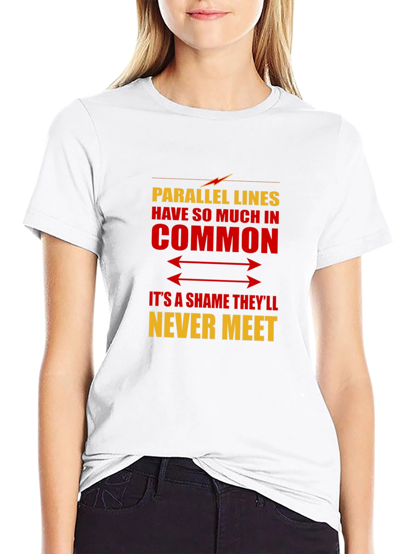 Parallel Lines Humor Graphic T-Shirt