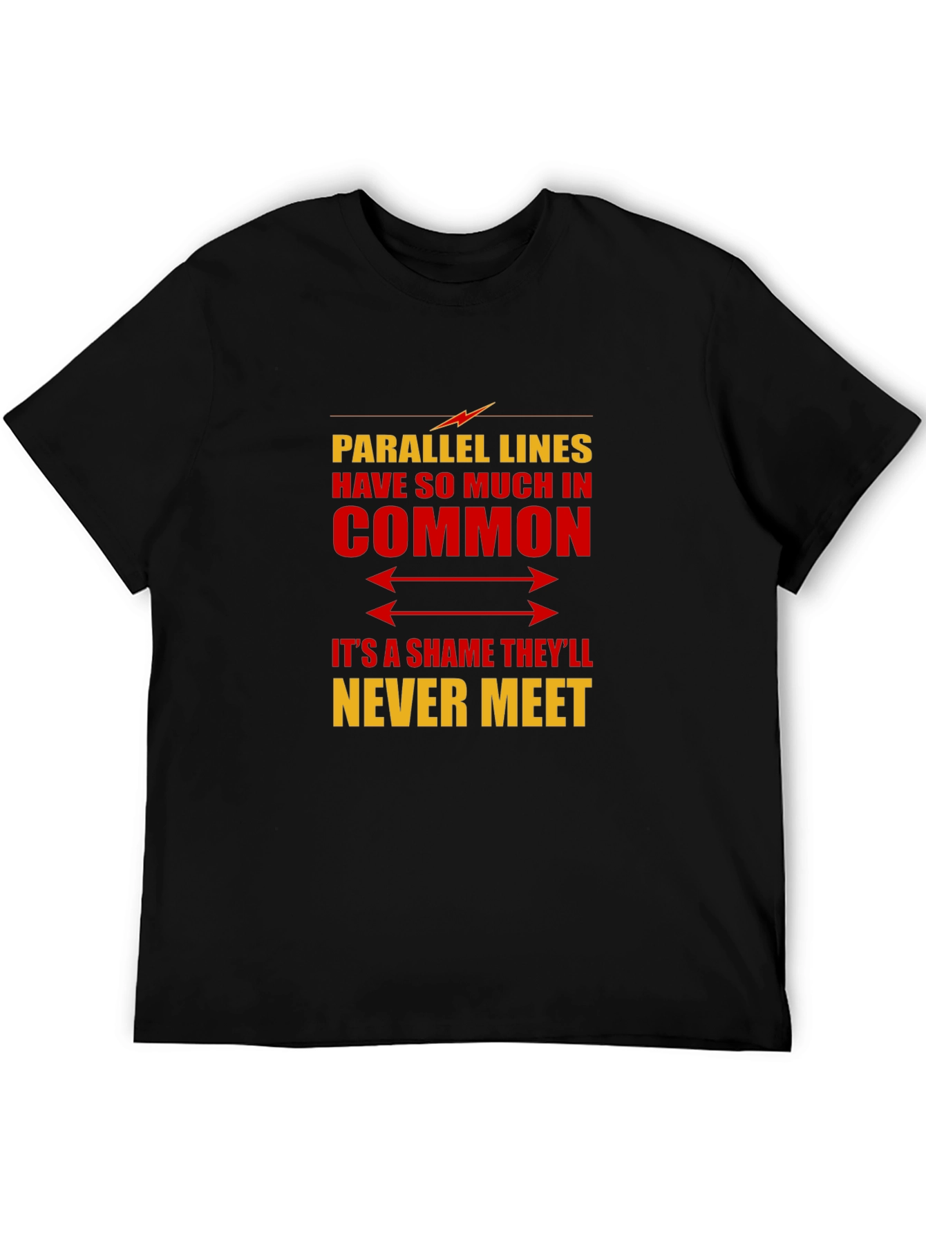 Parallel Lines Humor Graphic T-Shirt