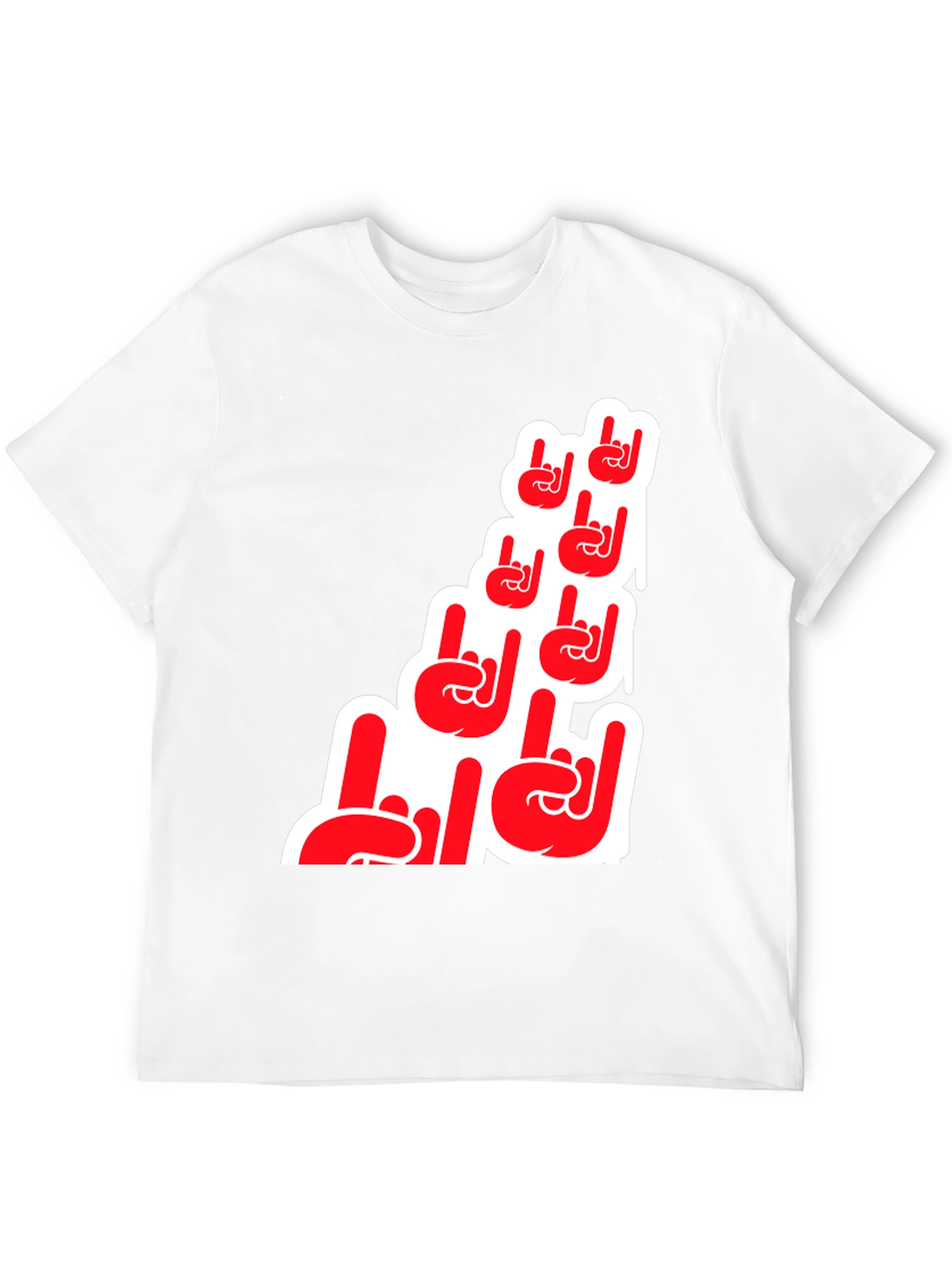Rock On Hand Graphic T-Shirt - Black