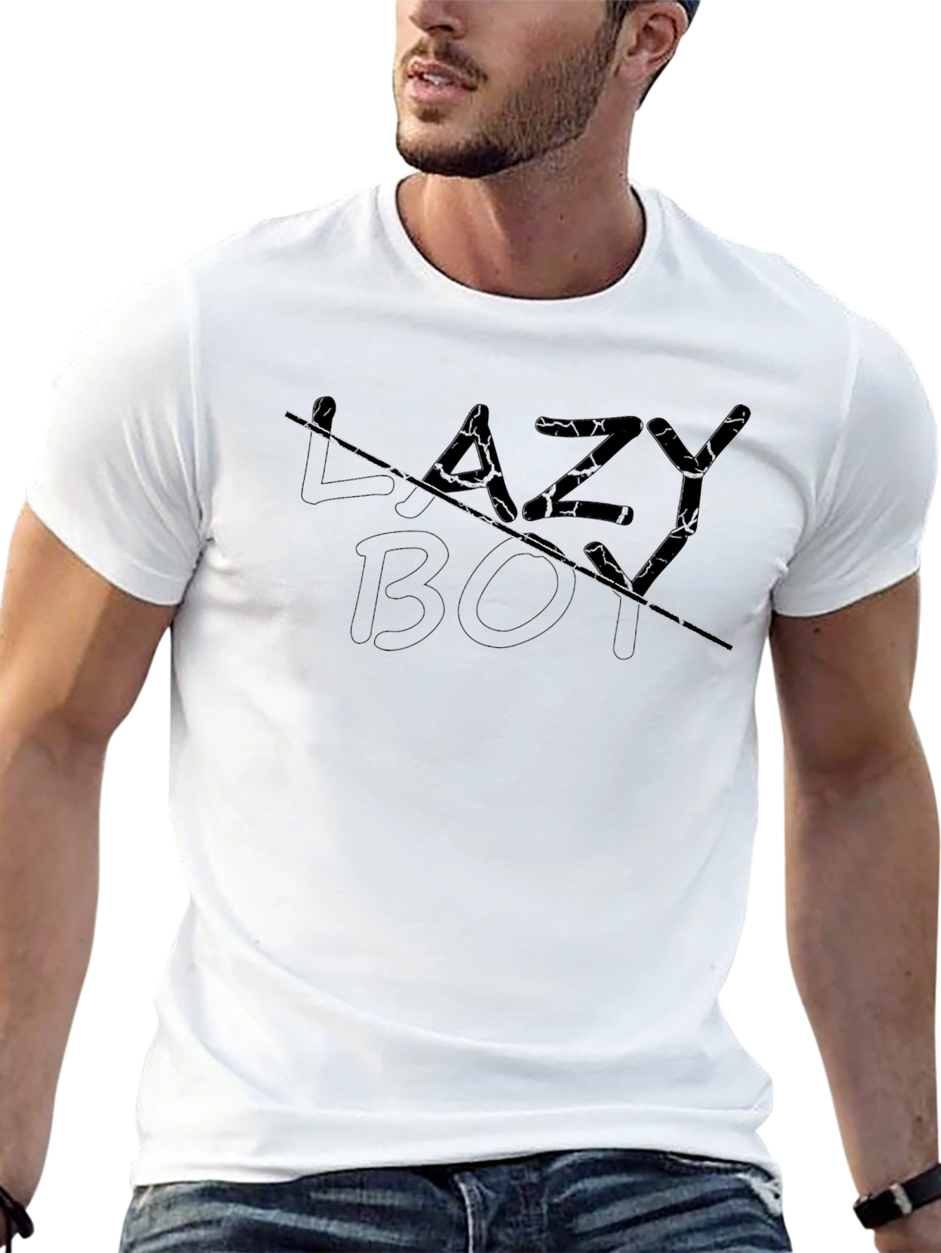 Lazy Boy Graphic Black T-Shirt