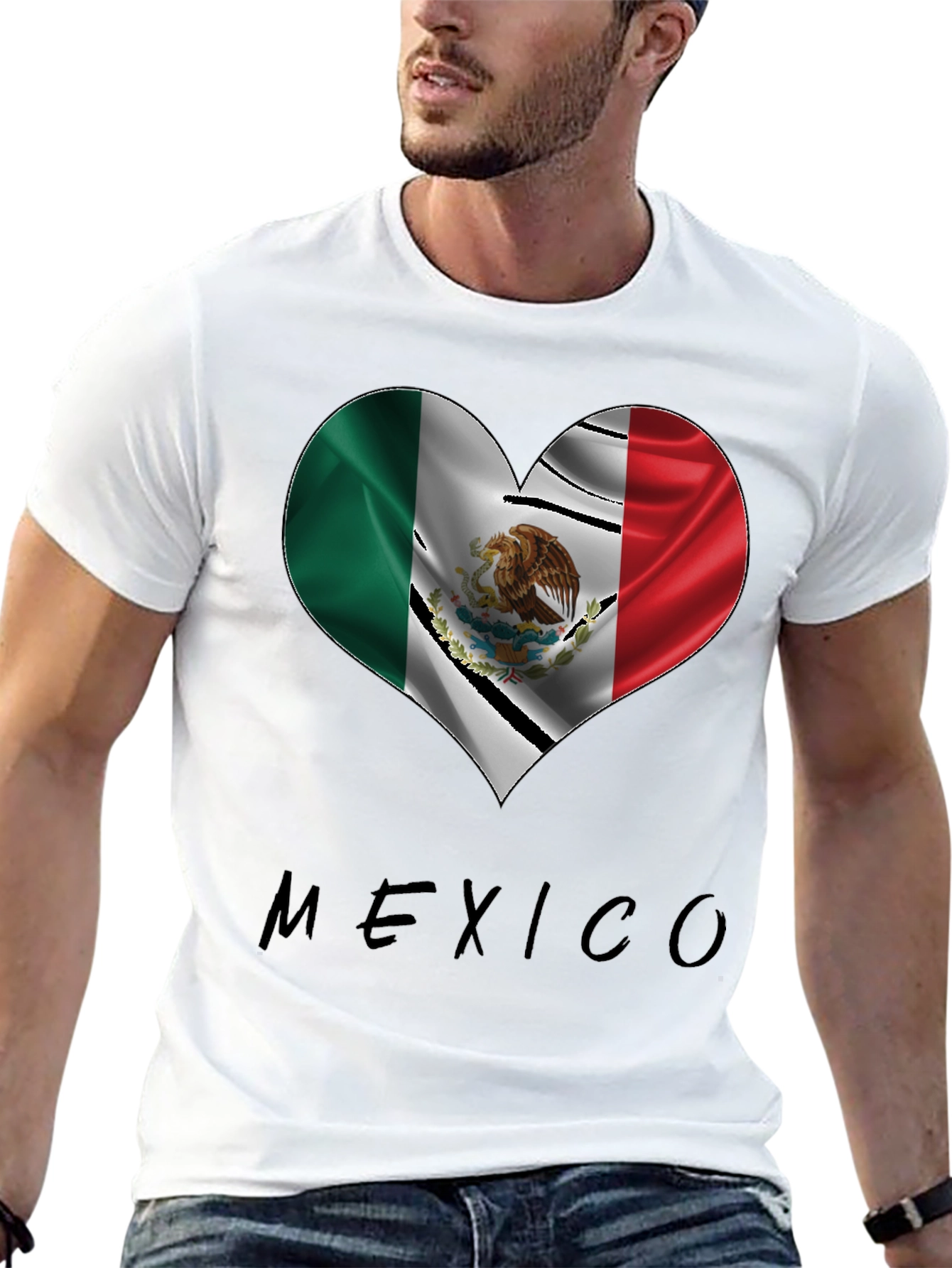 Mexico Heart Flag T-Shirt - Show Your Pride!