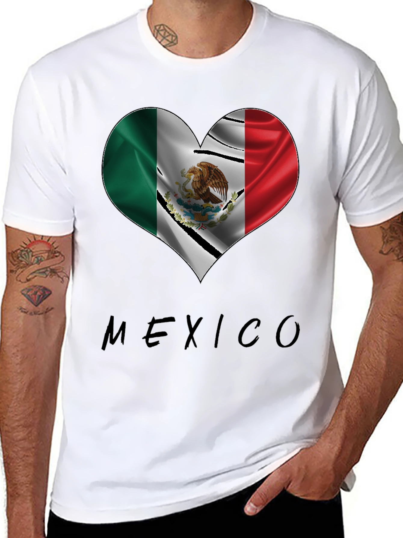 Mexico Heart Flag T-Shirt - Show Your Pride!