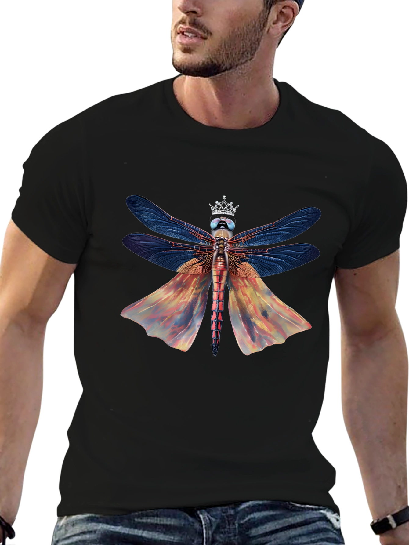 Dragonfly King Graphic Tee - Black