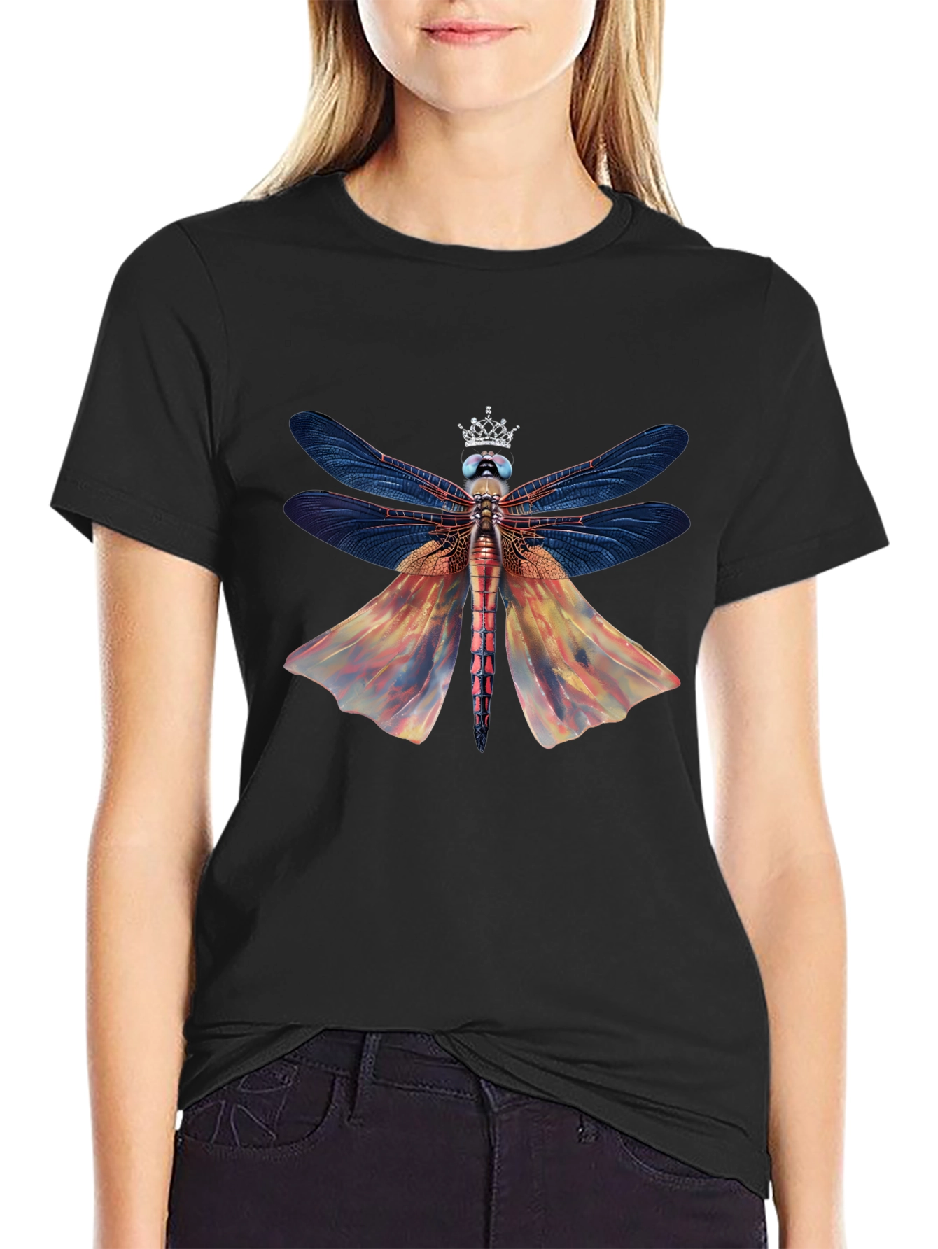 Dragonfly King Graphic Tee - Black