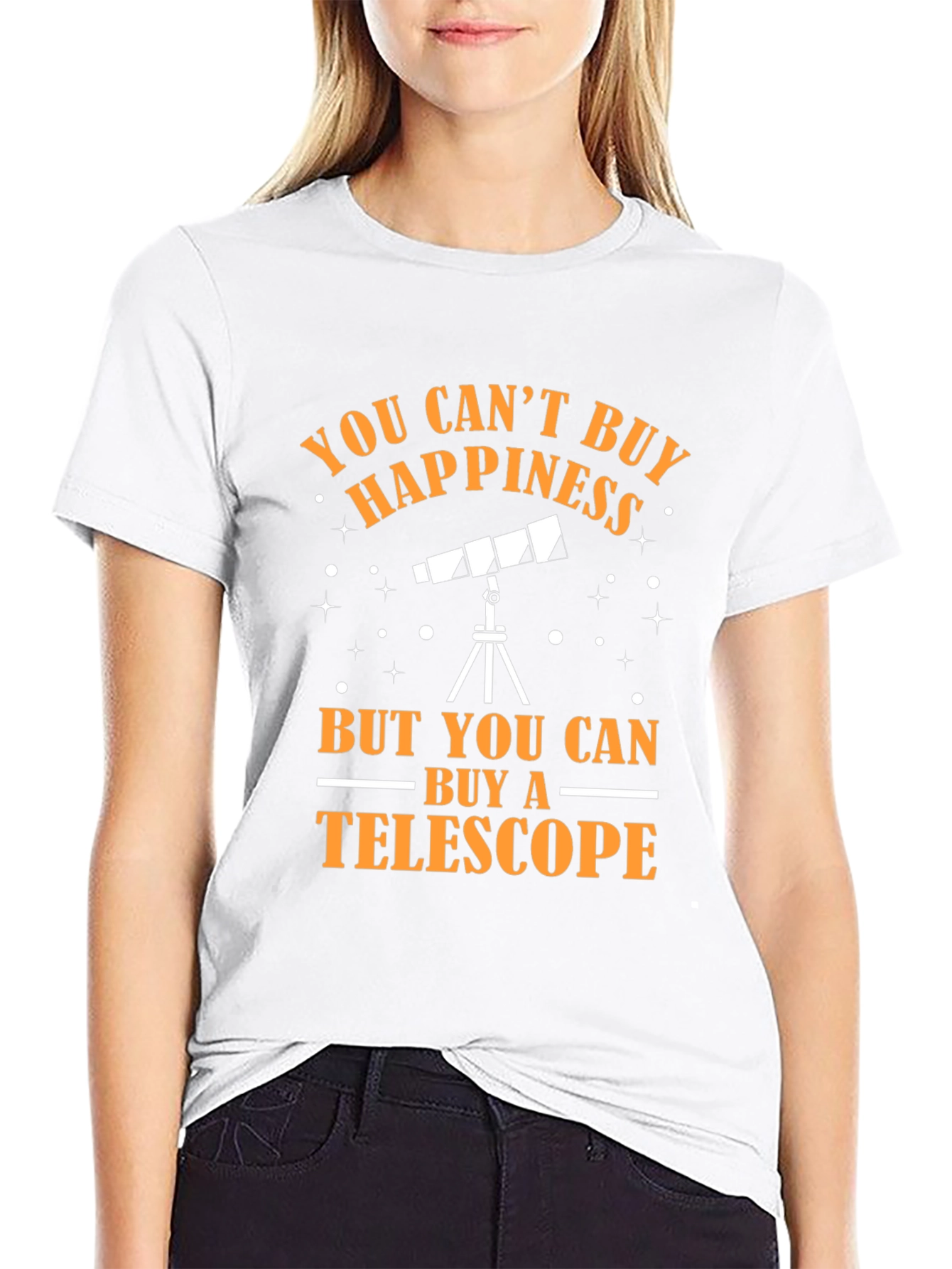 Telescope Lover T-Shirt: You Cant Buy Happiness