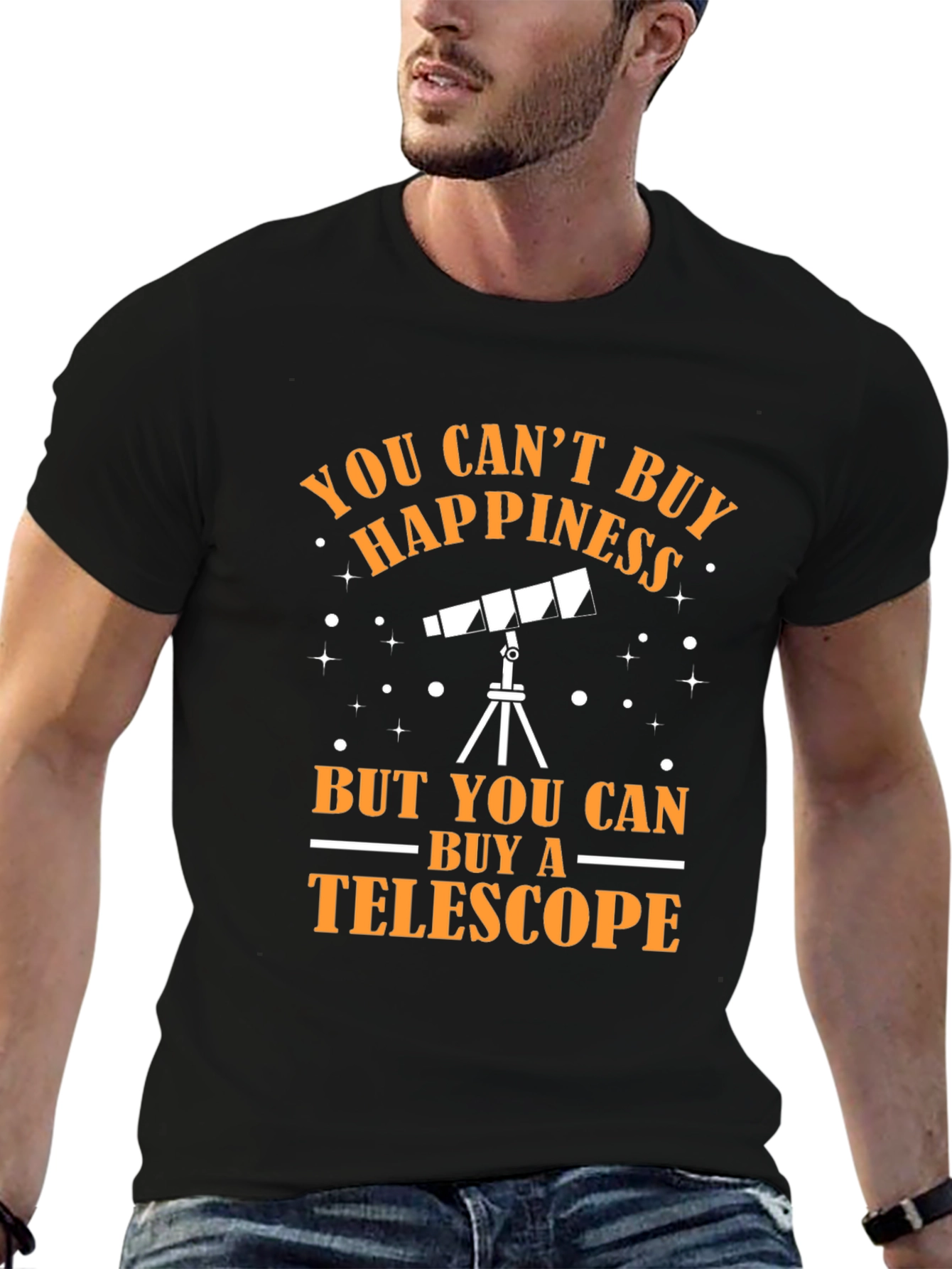 Telescope Lover T-Shirt: You Cant Buy Happiness