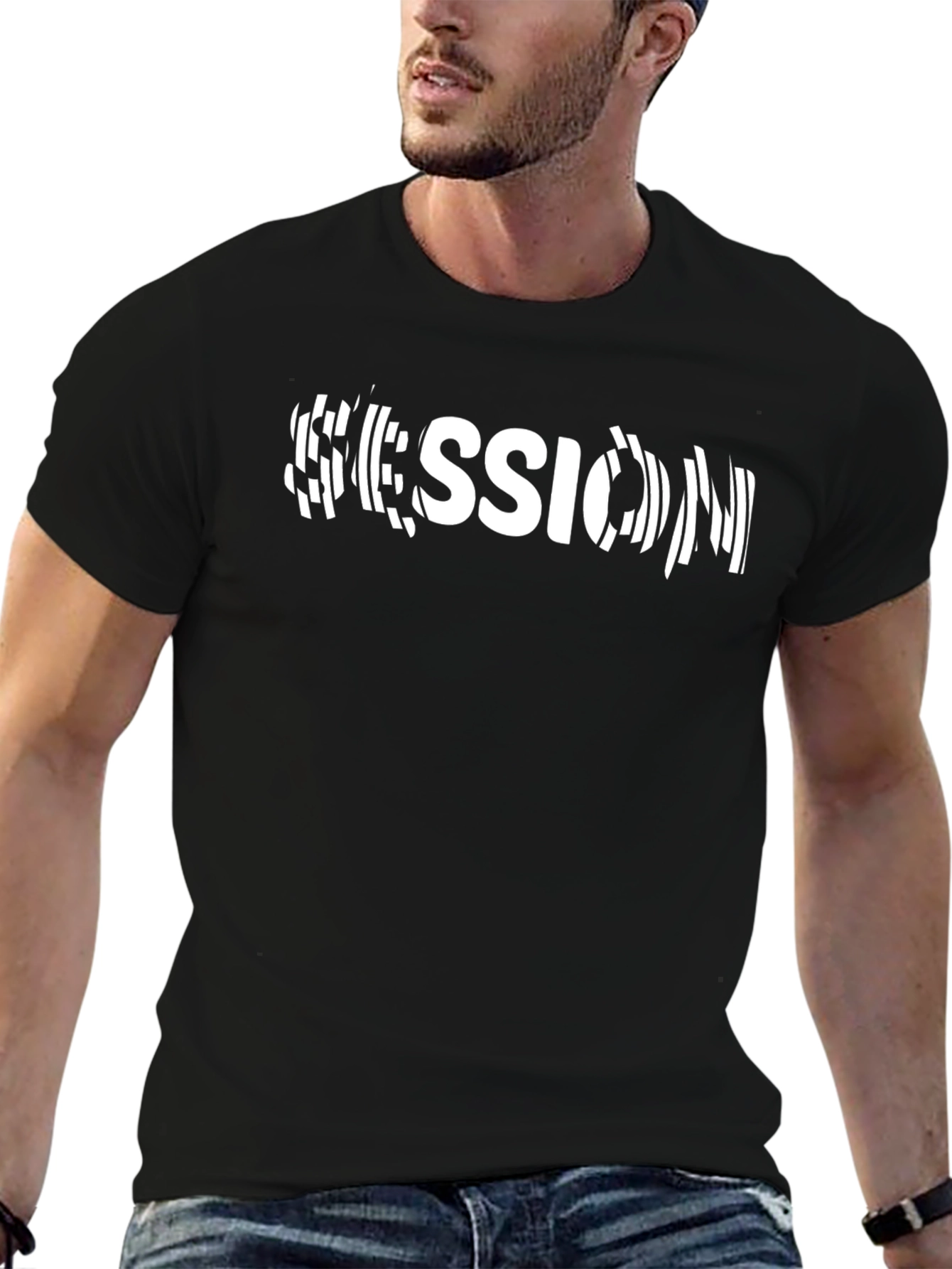 Session Graphic Tee - Black Casual T-Shirt