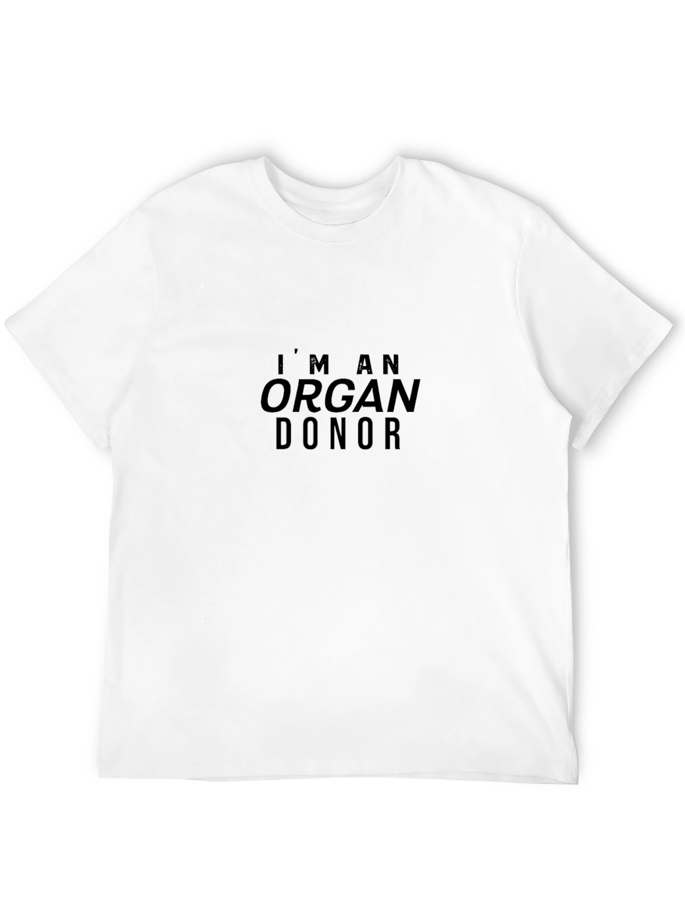 Organ Donor T-Shirt - Black Crew Neck