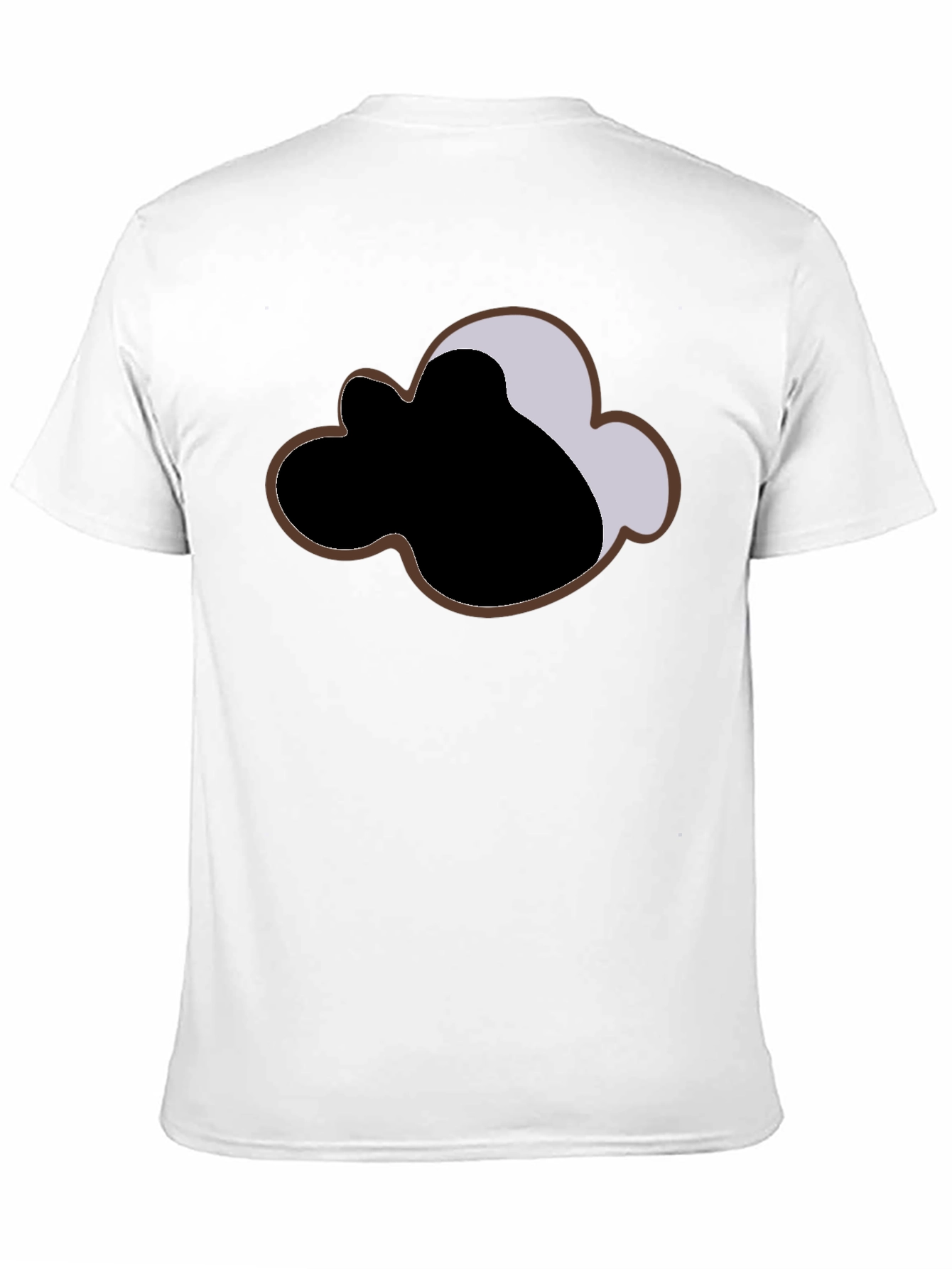 Modern Graphic Tee: Cloud Design Black
