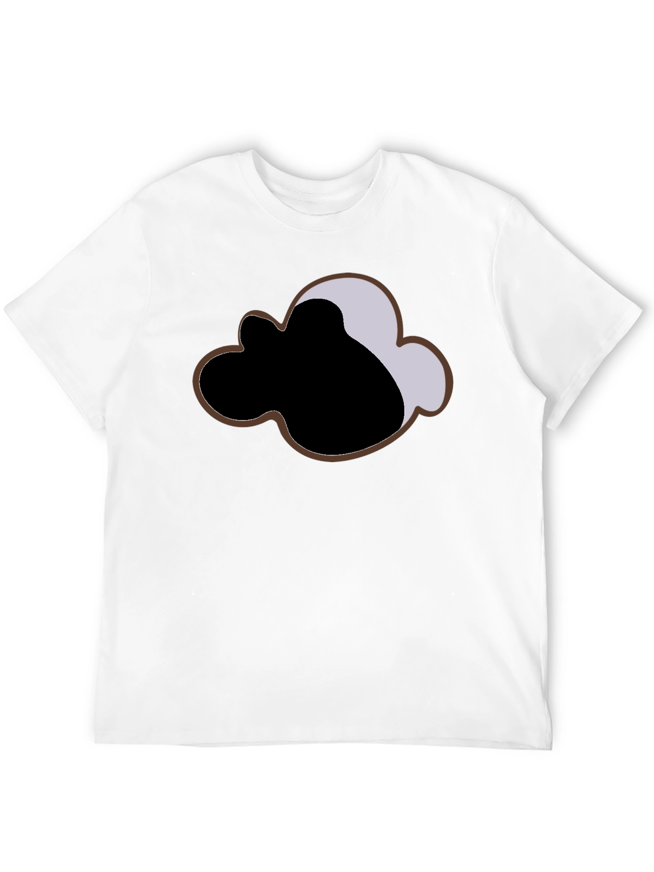 Modern Graphic Tee: Cloud Design Black