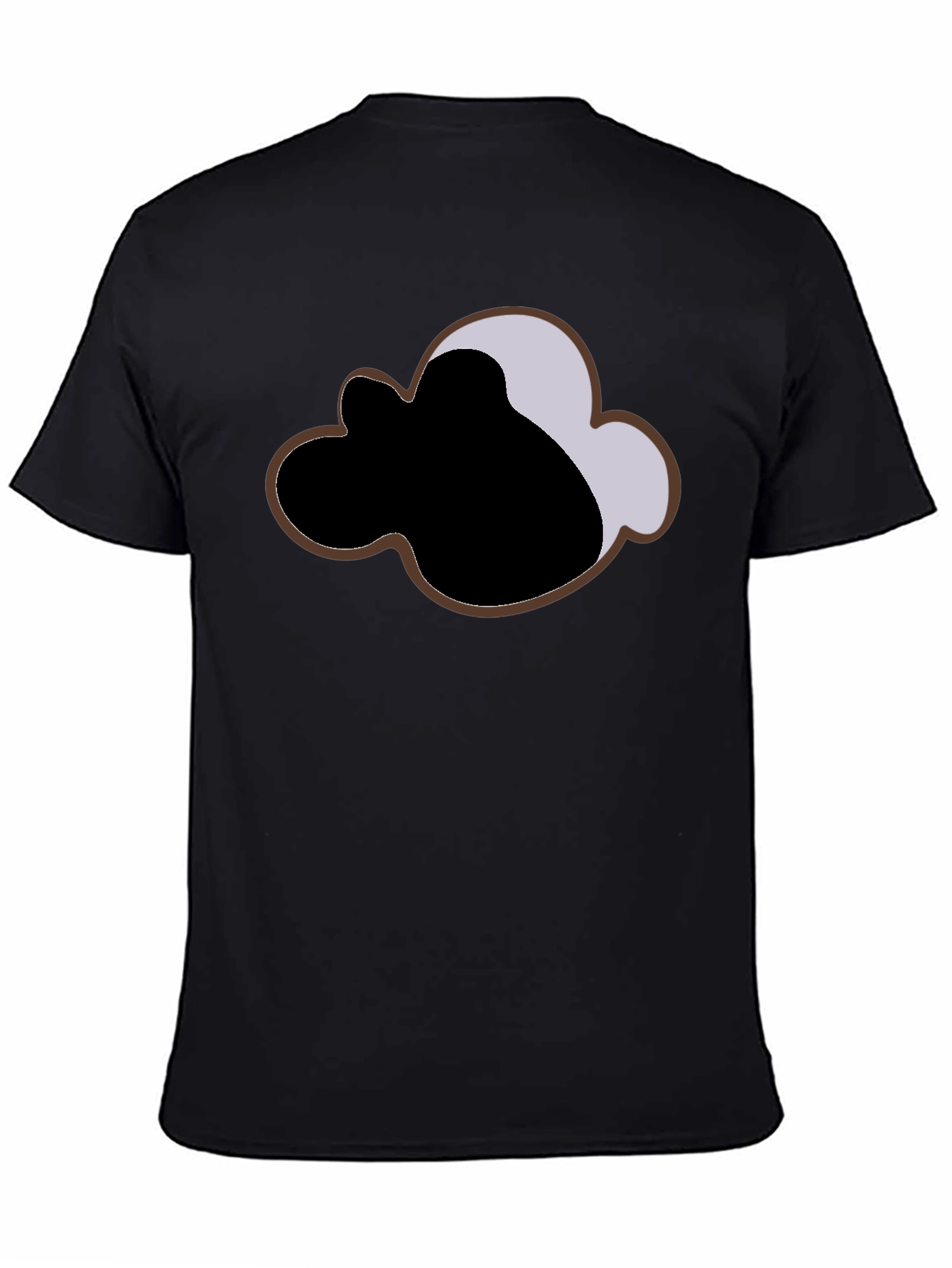Modern Graphic Tee: Cloud Design Black